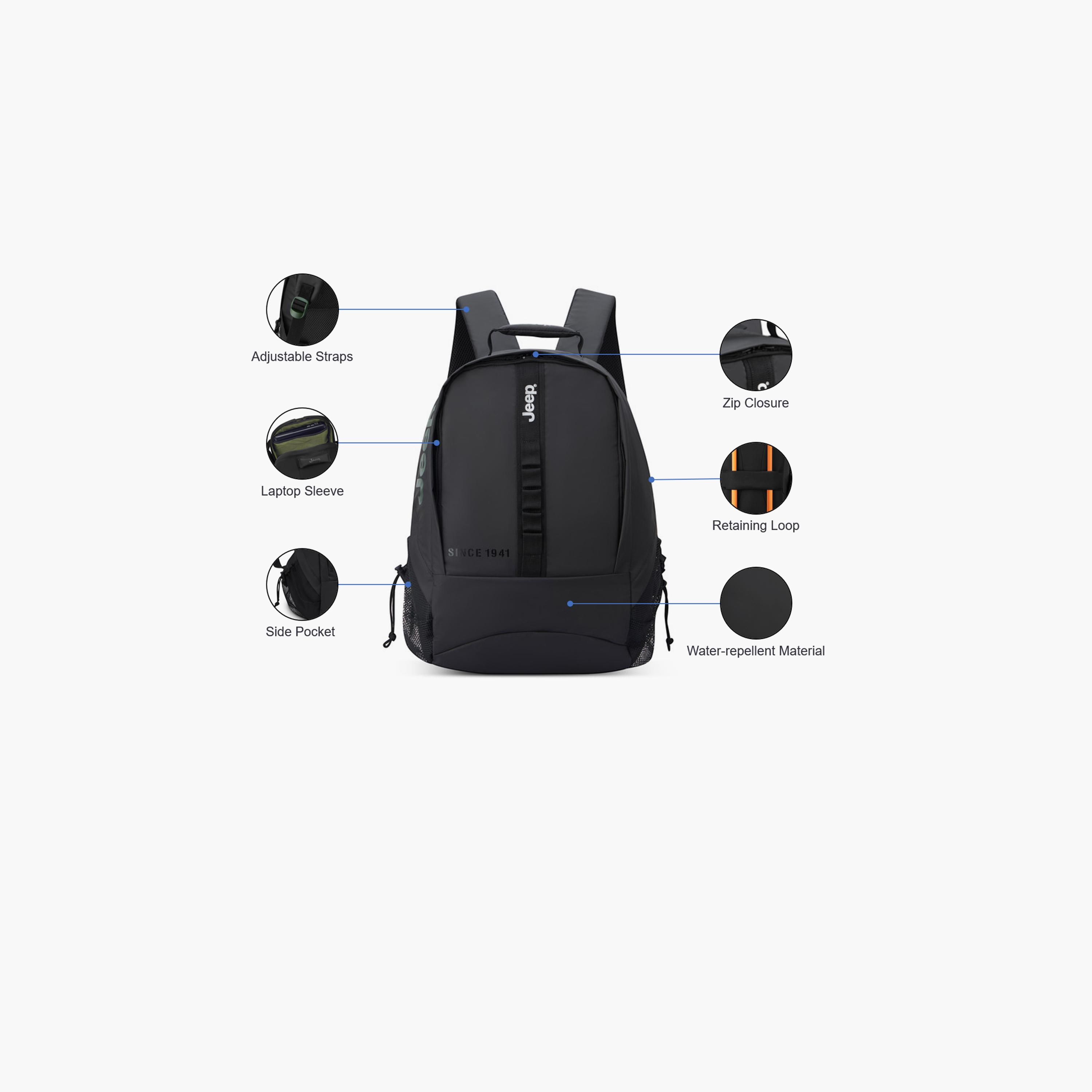 Jeep 25 L | 15.6 Inches Backpack with Adjustable Strap, Polyester | J0274560000-school-bagsandbackpacks-backpacks-image-3