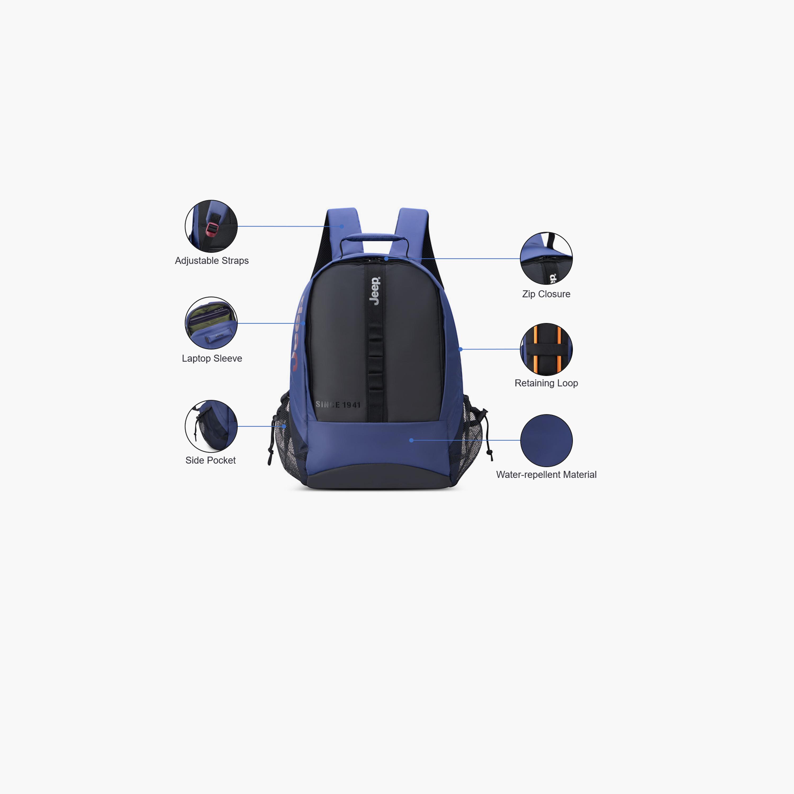 Jeep 25 L | 15.6 Inches Backpack with Adjustable Strap, Polyester | J0274560002-school-bagsandbackpacks-backpacks-image-3