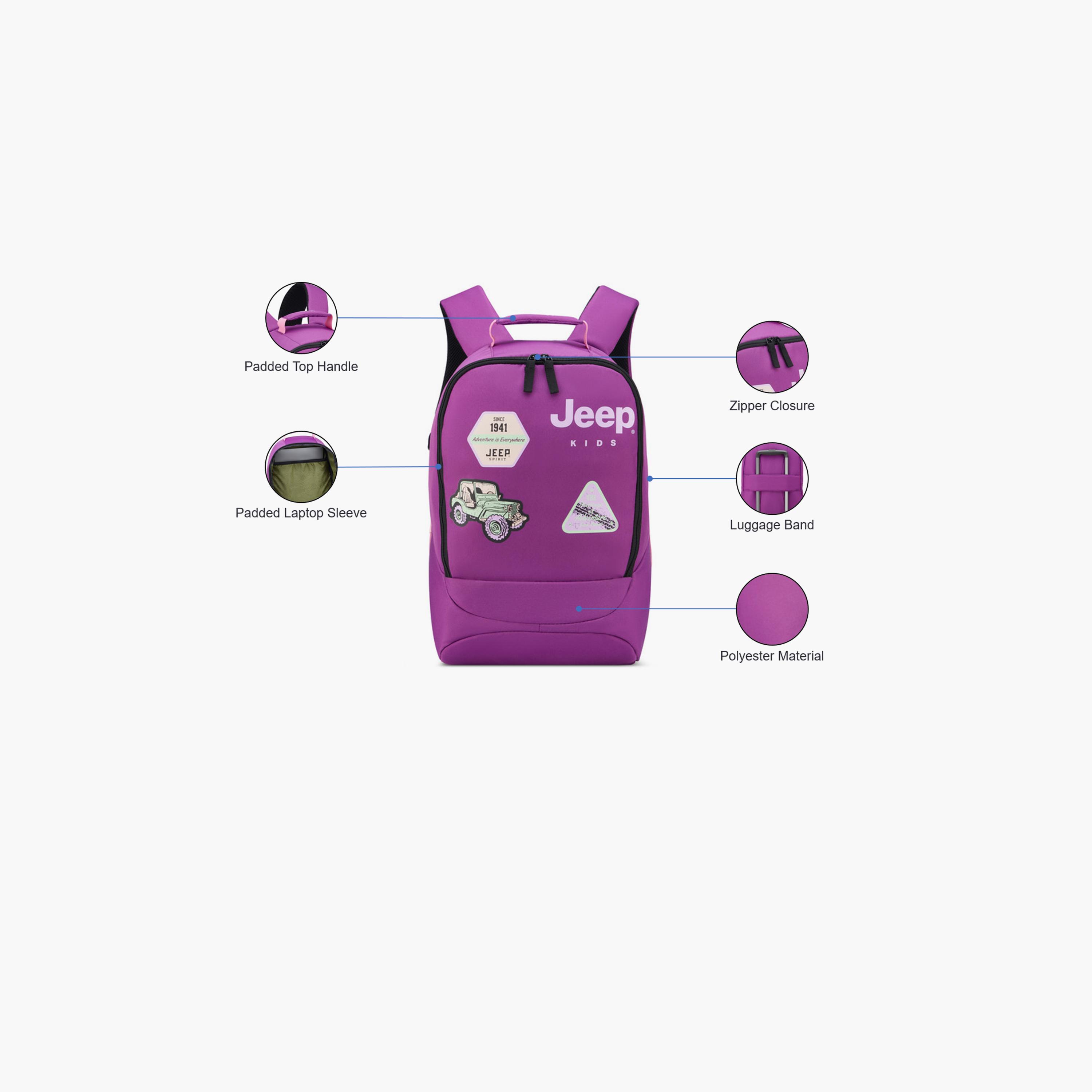 Jeep 21 L | 15.6 Inches Backpack with Adjustable Strap, Polyester | J0374560009-school-bagsandbackpacks-backpacks-image-3