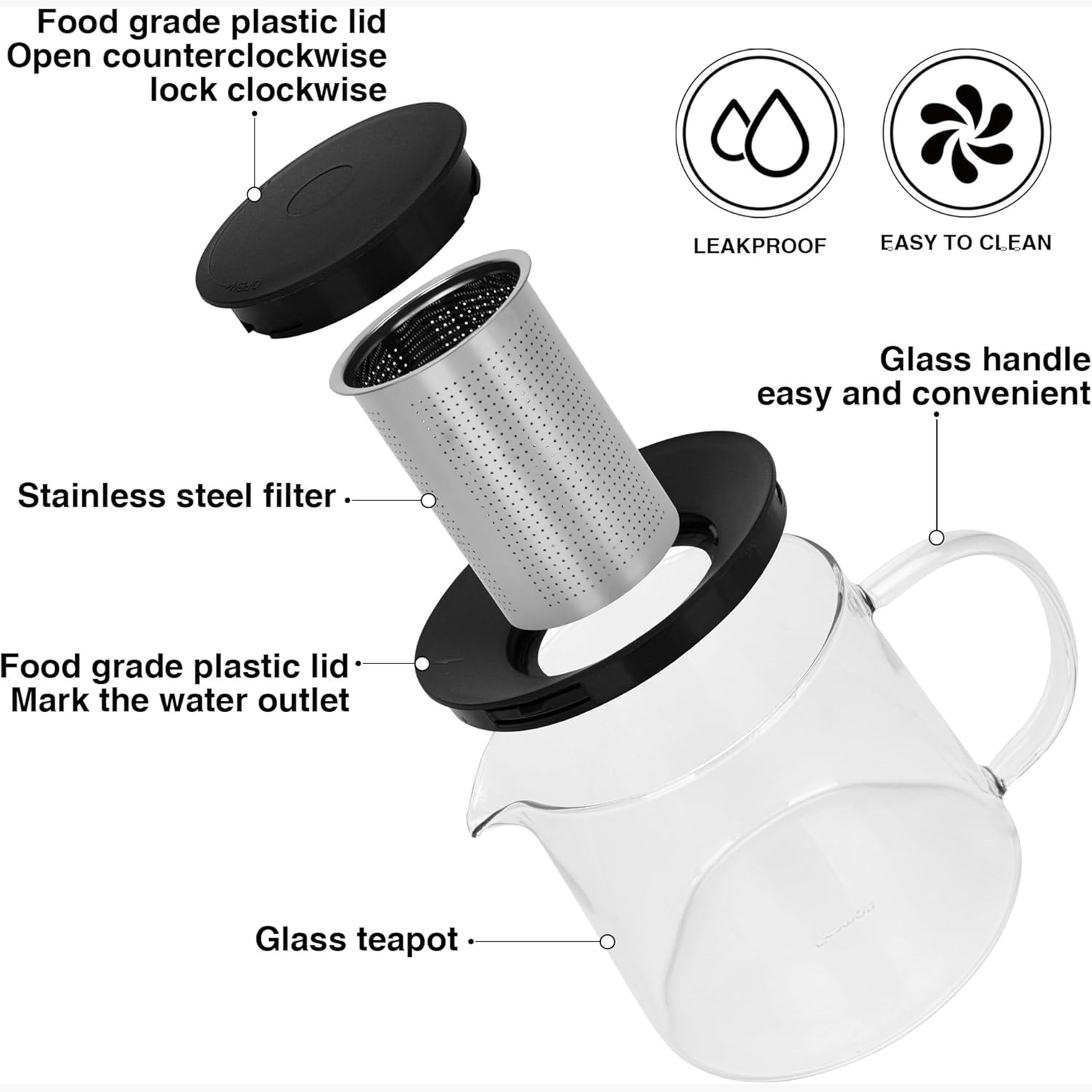 فيسمان إبريق شاي زجاجي بمصفاة ستانلس ستيل-household-dining-teaandcoffee-vacuumflaskscoffeeandteapots-image-3