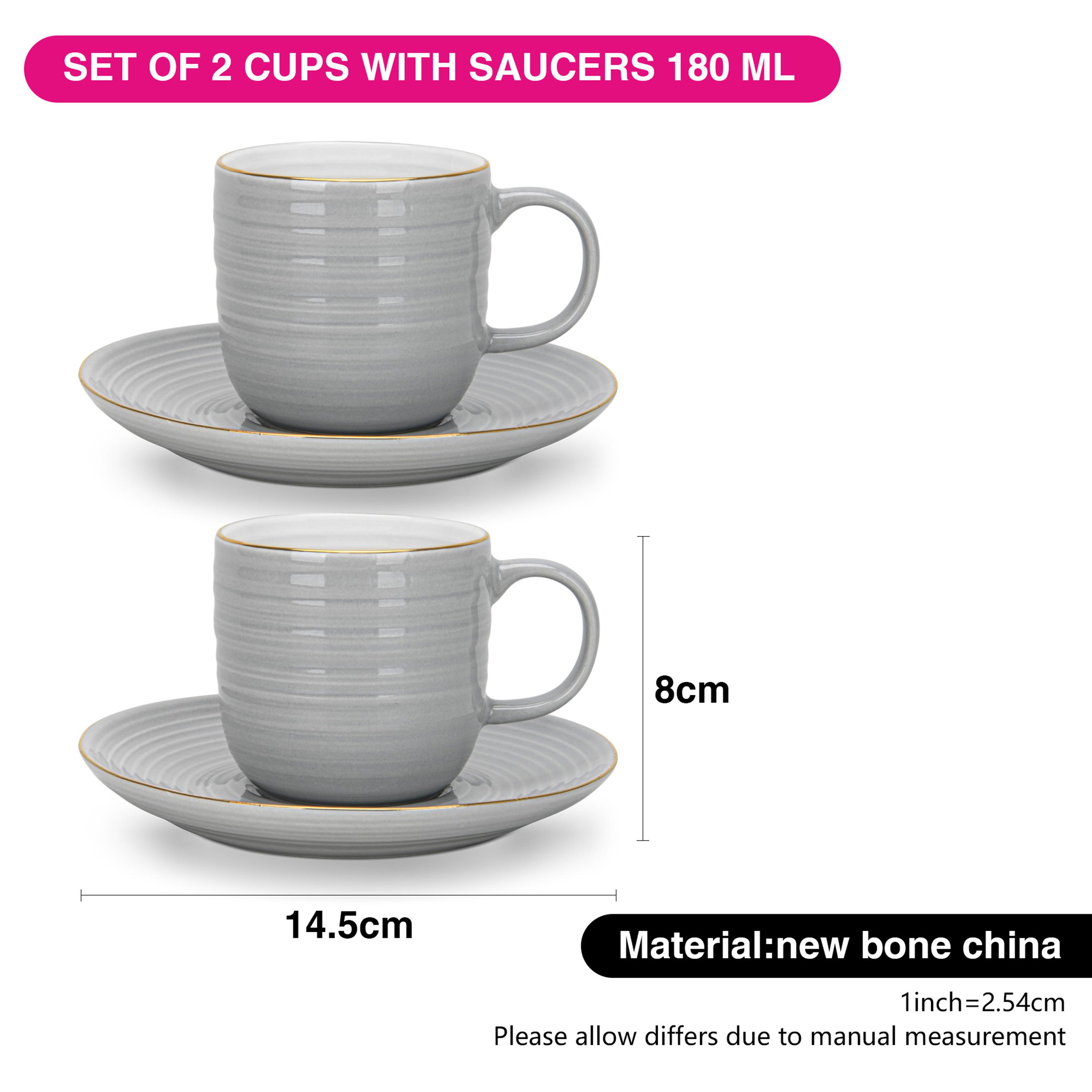 Ribbed Porcelain Cup Saucer Set-household-dining-teaandcoffee-mugsandcups-image-3