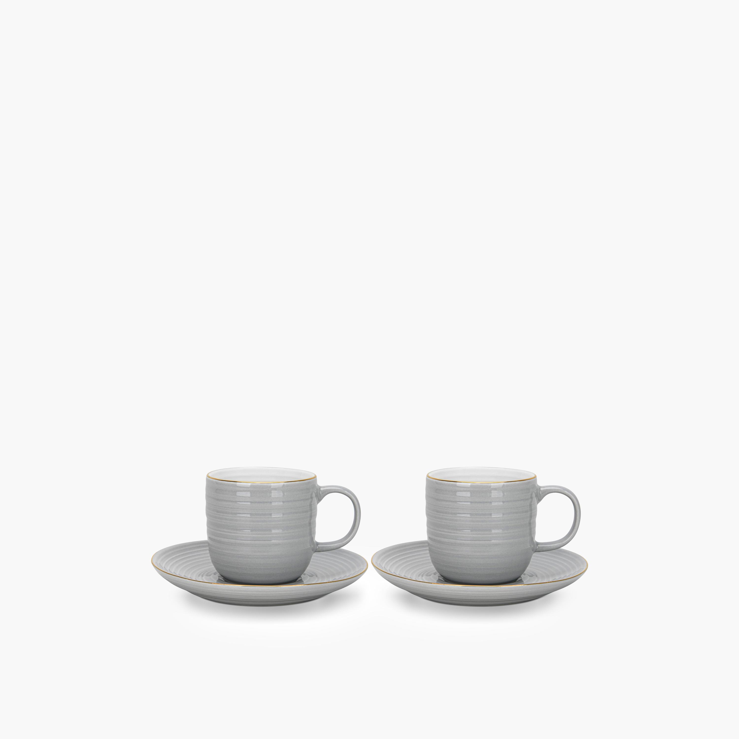 Ribbed Porcelain Cup Saucer Set-household-dining-teaandcoffee-mugsandcups-image-4