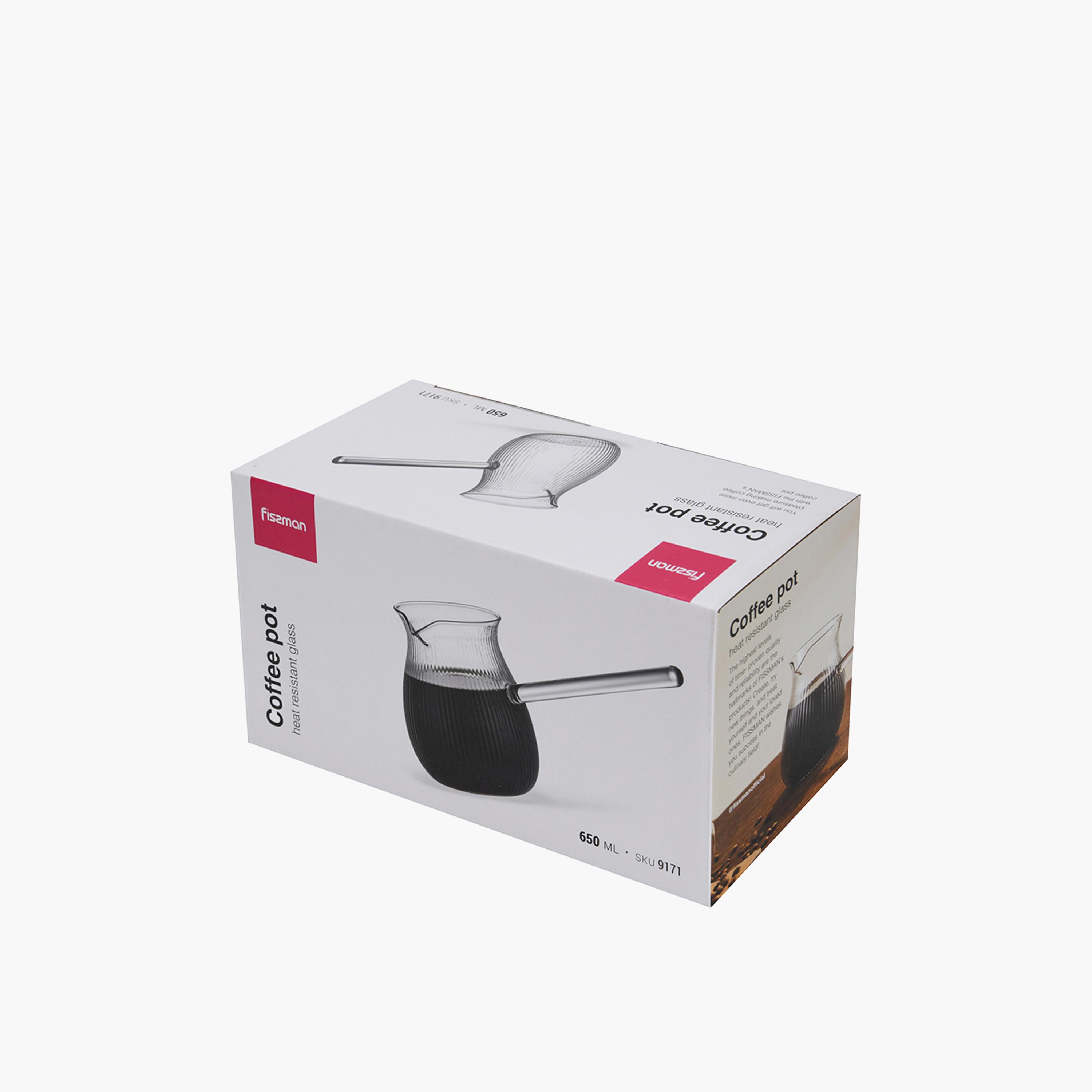 Ribbed Glass Coffee Pot 650ml-household-kitchen-cookware-potsandpans-image-2