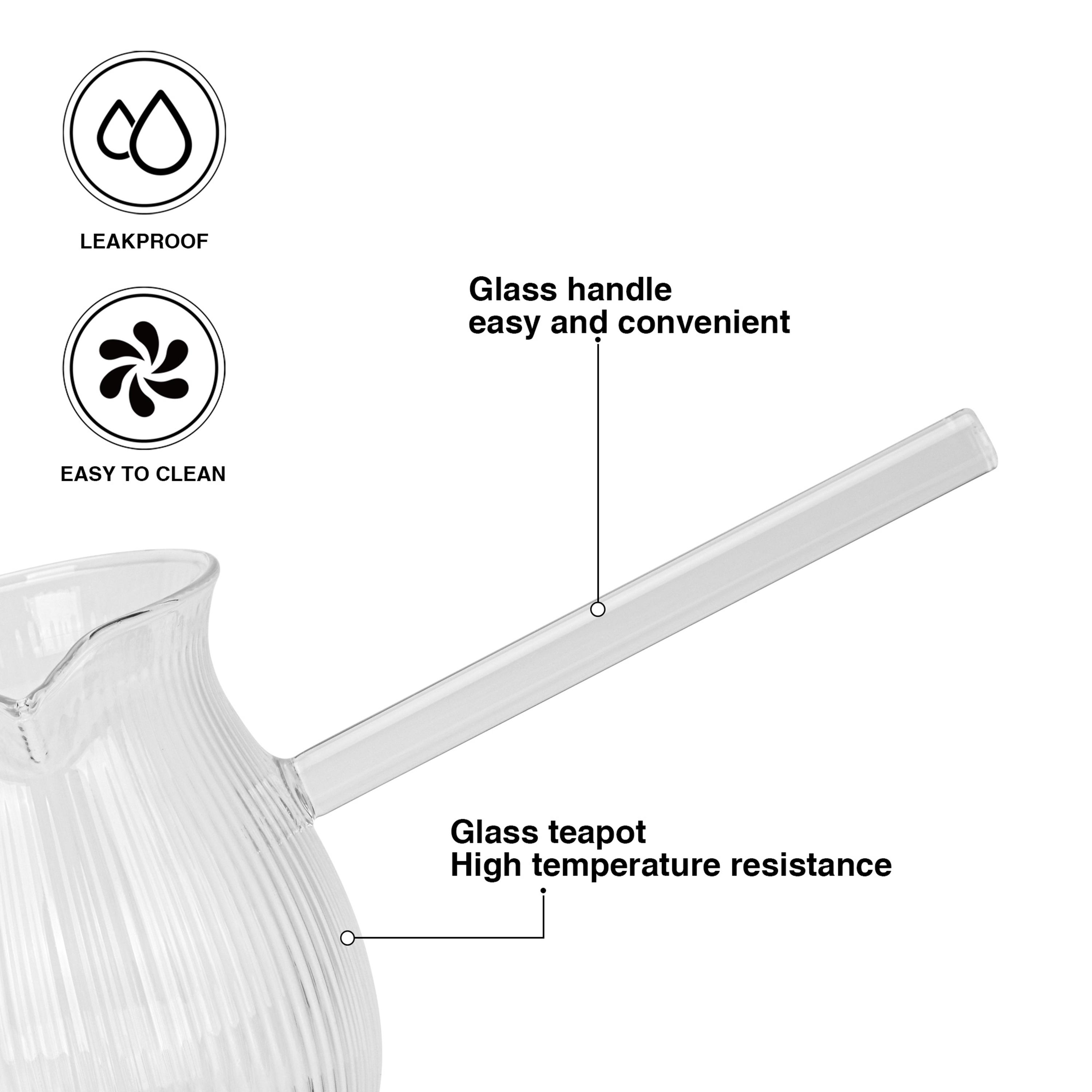 Ribbed Glass Coffee Pot 650ml-household-kitchen-cookware-potsandpans-image-3