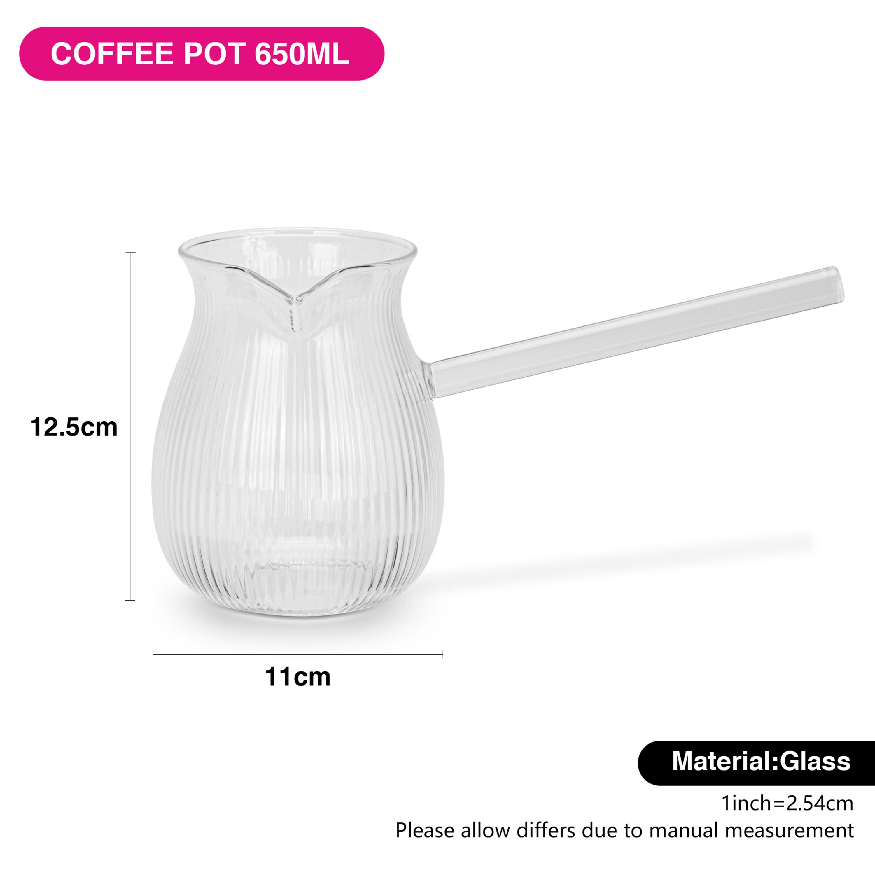 Ribbed Glass Coffee Pot 650ml-household-kitchen-cookware-potsandpans-image-4