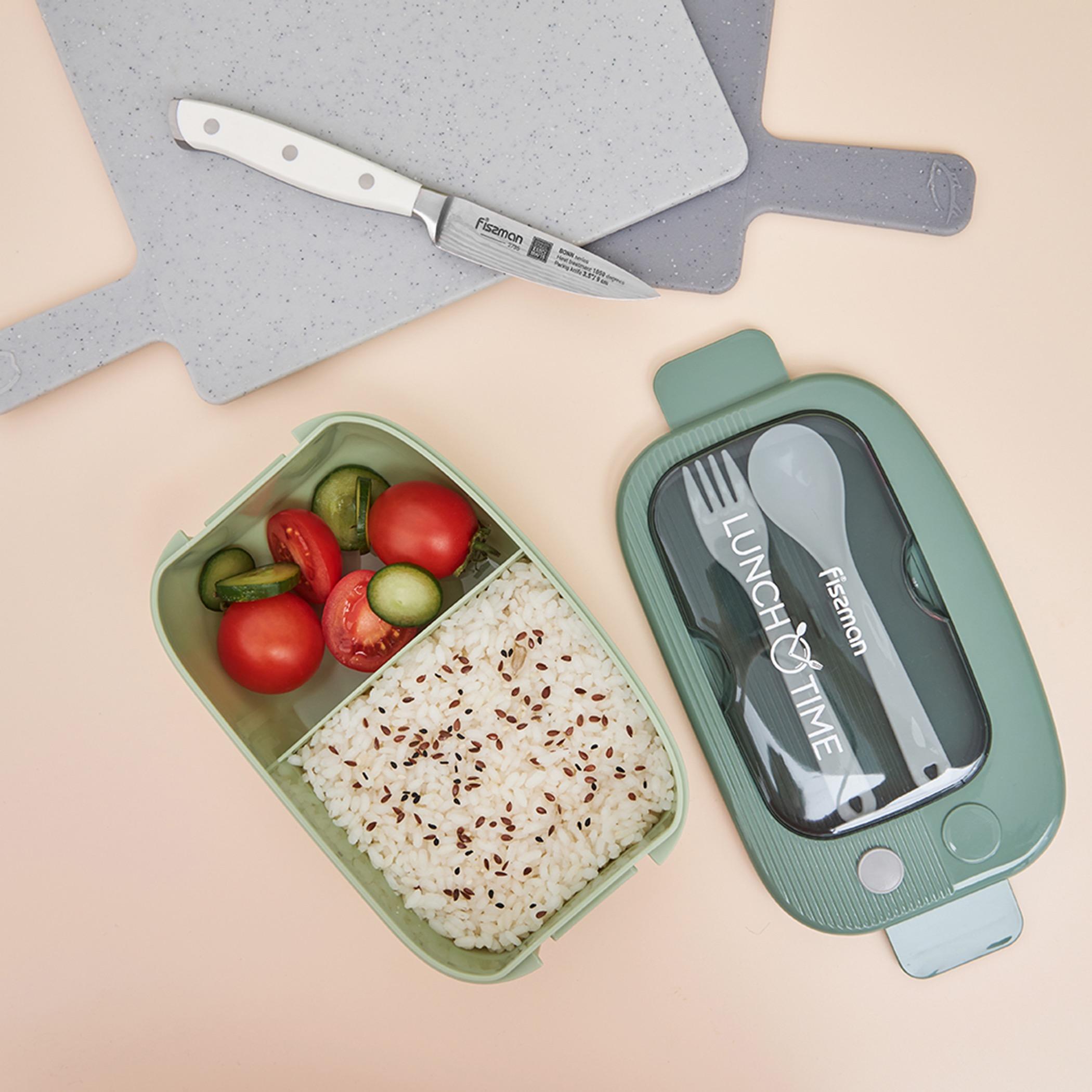 Two-Compartment Lunch Box Green-household-kitchen-foodstorage-containers-image-5
