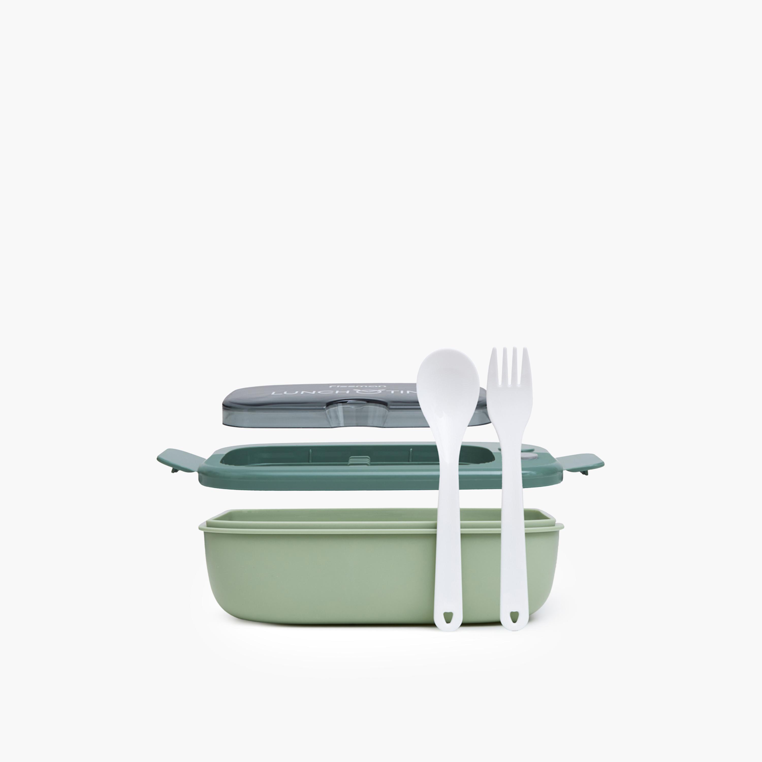 Two-Compartment Lunch Box Green-household-kitchen-foodstorage-containers-image-6