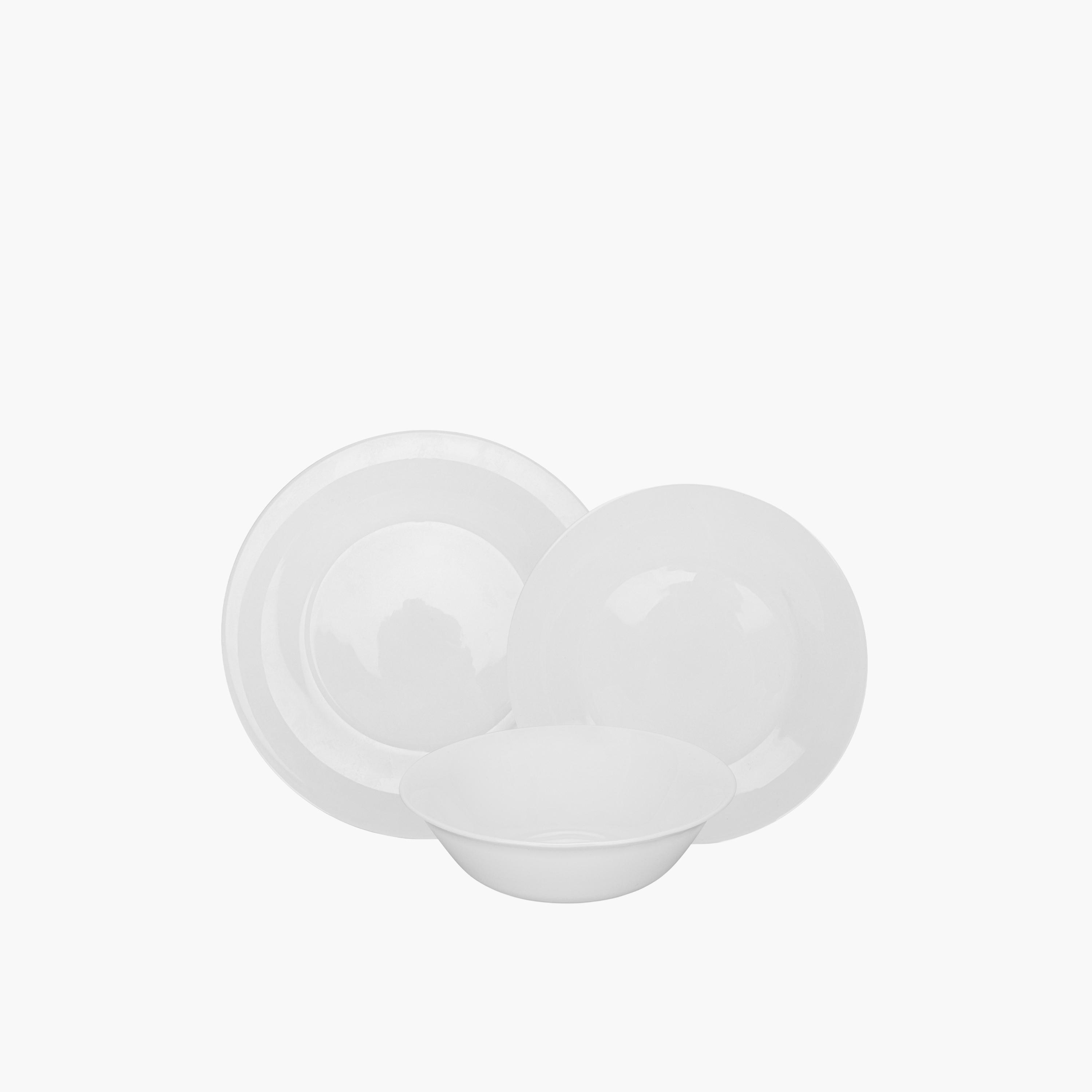 White Opal Glass Dinner Set-household-dining-dinnerware-dinnersets-image-5