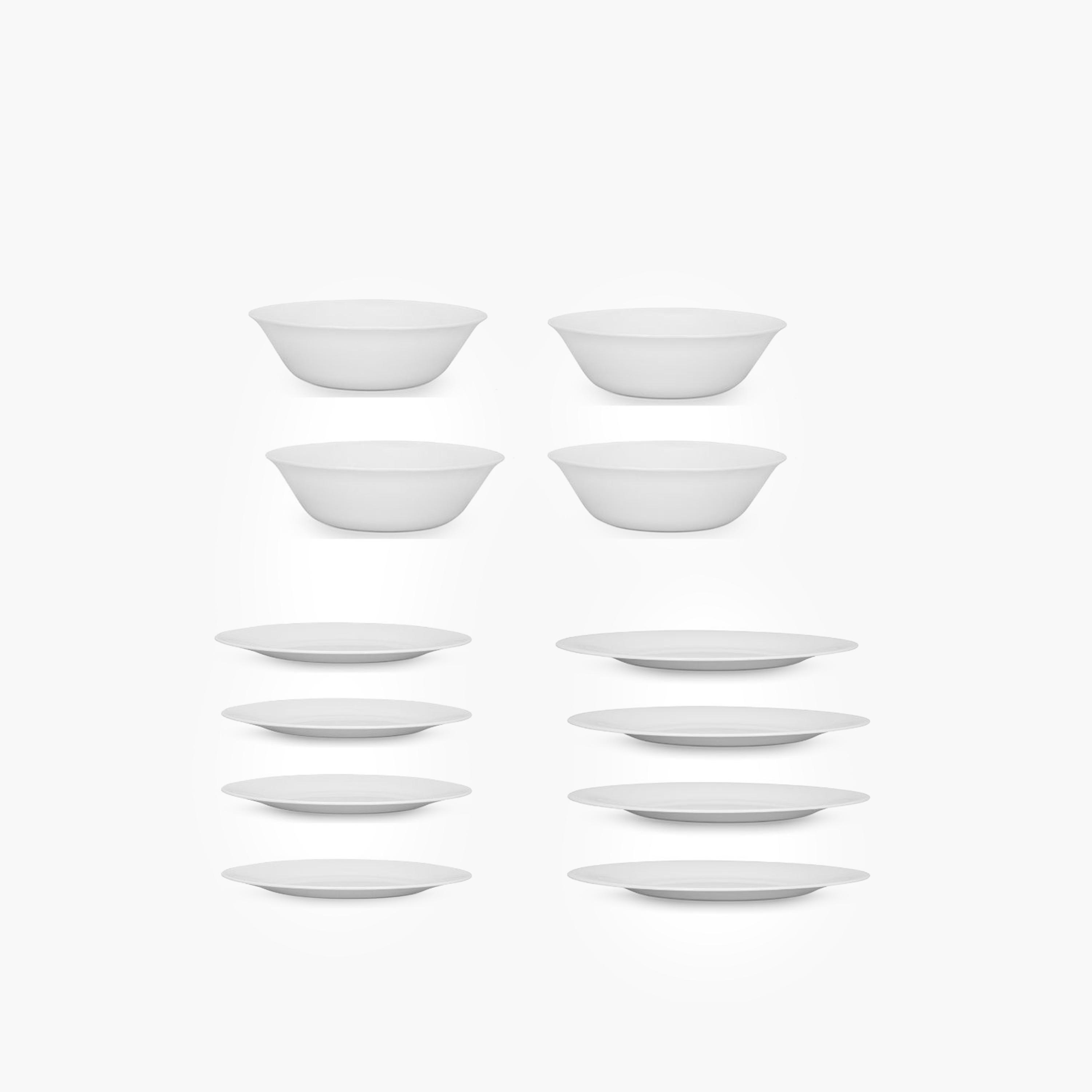 White Opal Glass Dinner Set-household-dining-dinnerware-dinnersets-image-7