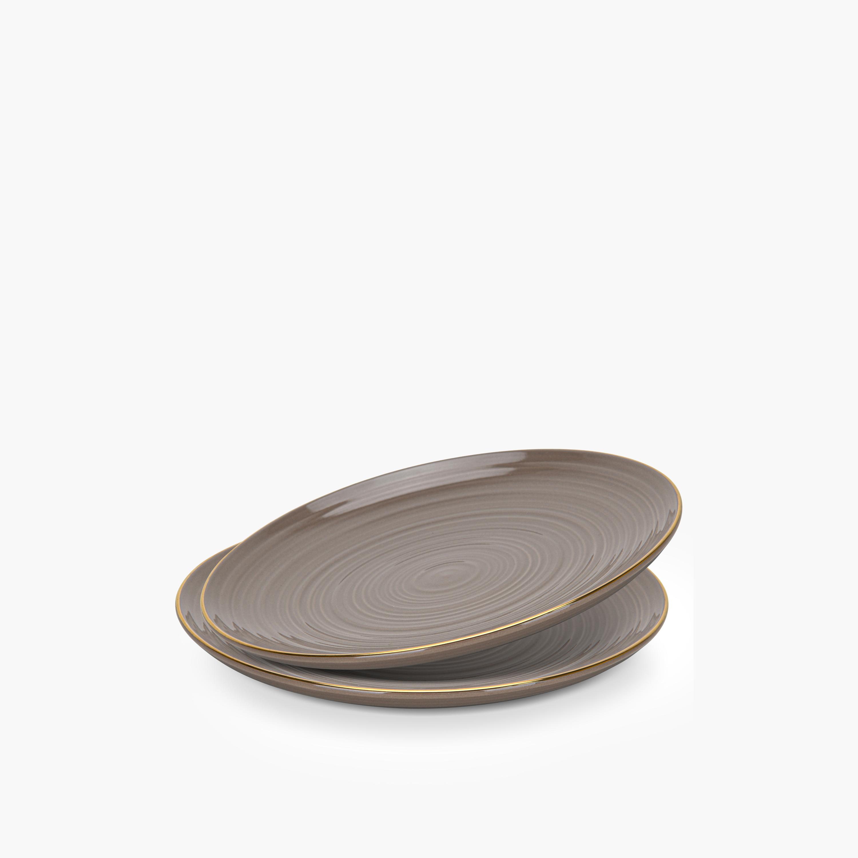 Swirl Design Dinner Plates, Set of Two-household-dining-dinnerware-plates-image-1
