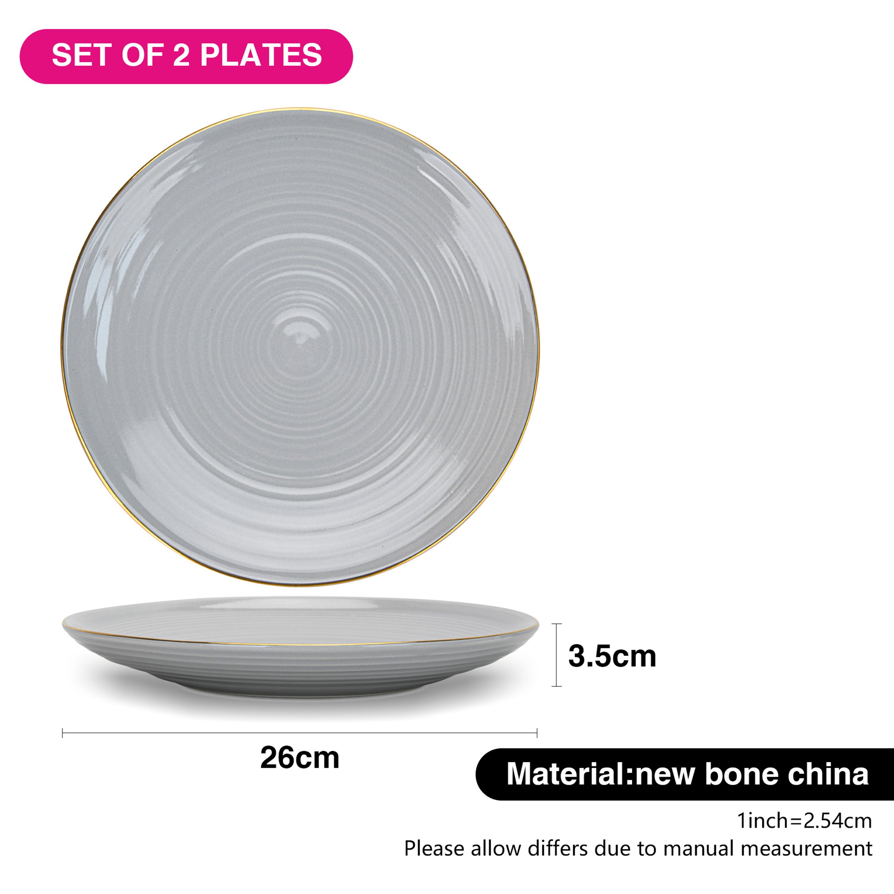 فيسمان أطباق عشاء بورسلين رمادية-household-dining-dinnerware-plates-image-3