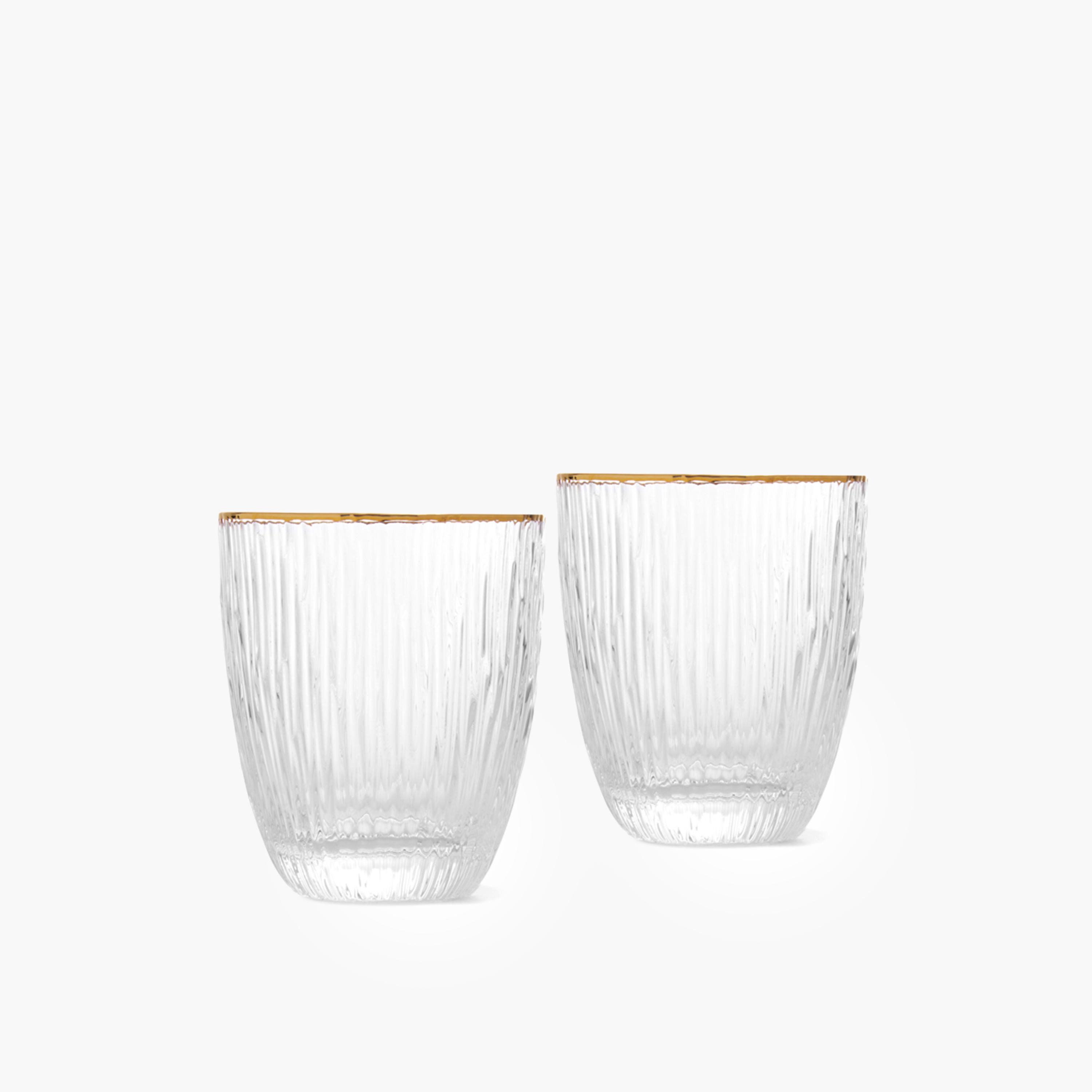 Embossed Gold Rim Drinking Glasses-household-dining-glassware-drinkingglasses-image-2