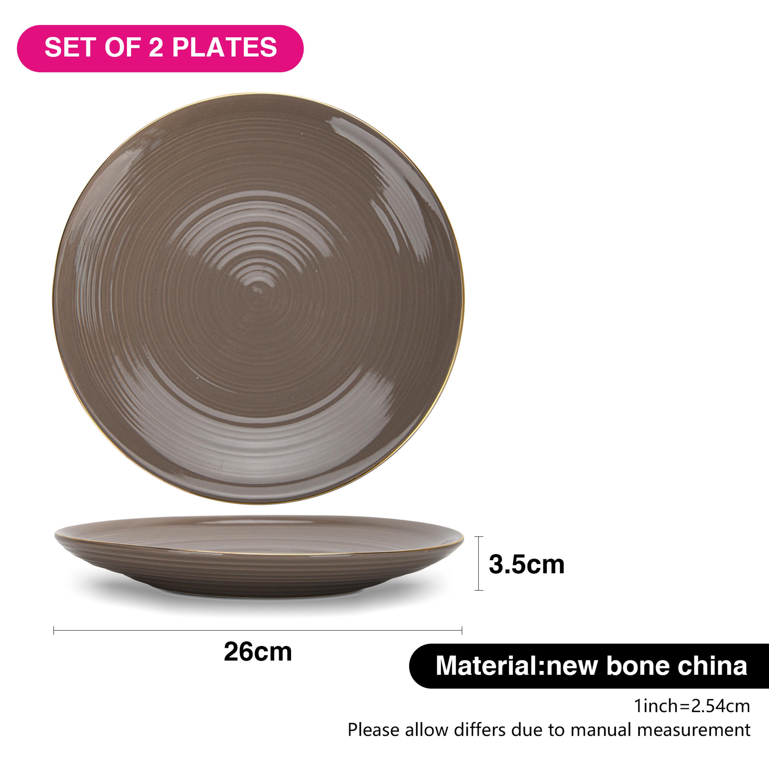 Oval Dinner Plate Gold Rim-household-dining-dinnerware-plates-image-3