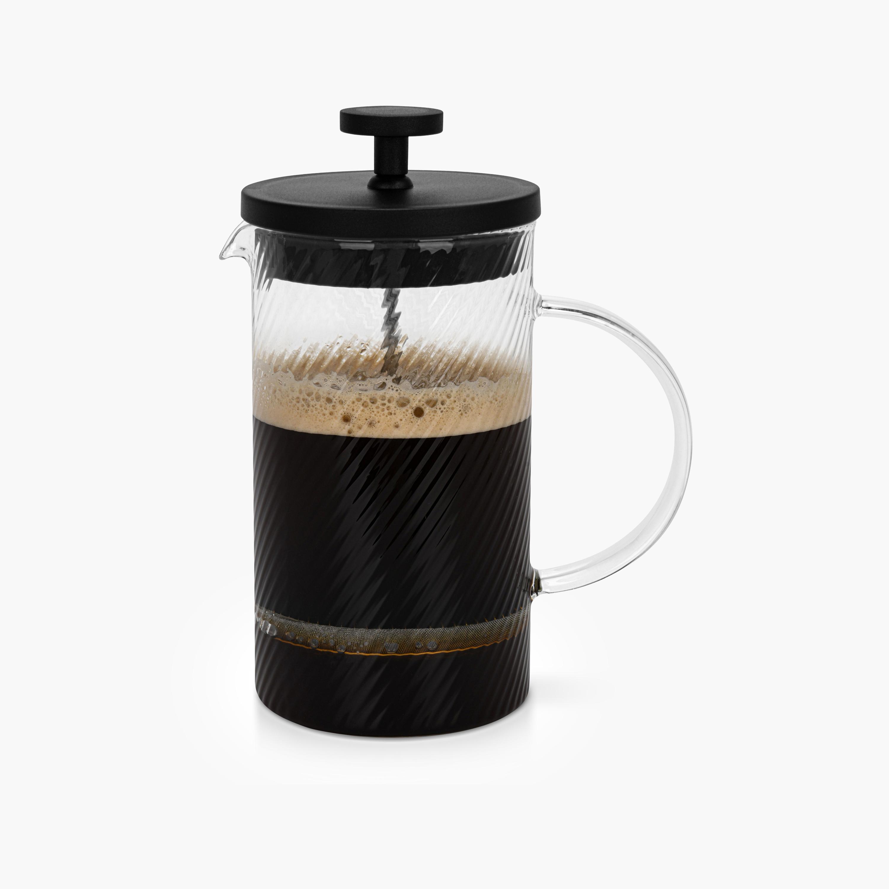 Textured Glass French Press Coffee Maker-household-dining-teaandcoffee-teaandcoffeeaccessories-image-1