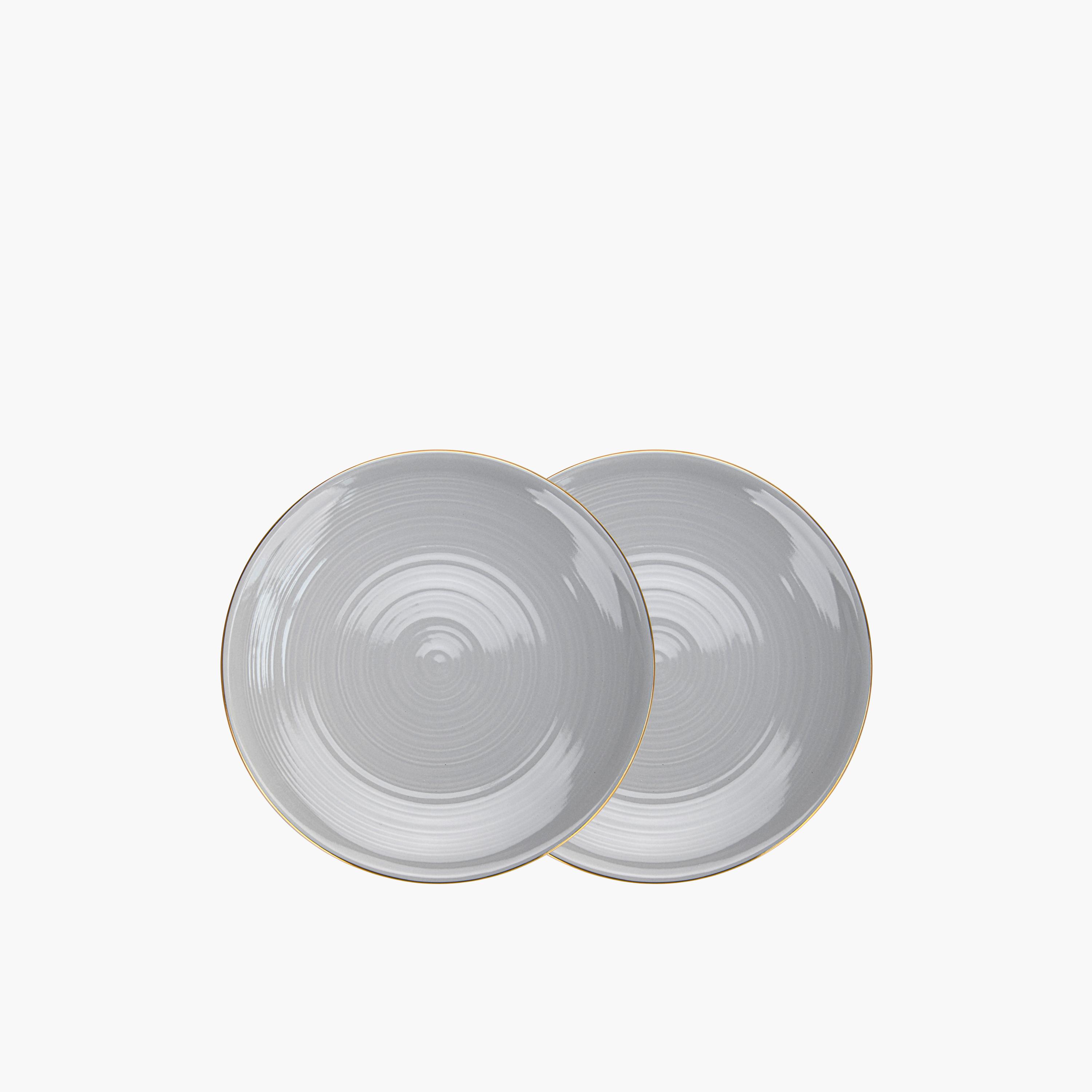 Grey Porcelain Dinner Plates Set-household-dining-dinnerware-plates-image-3