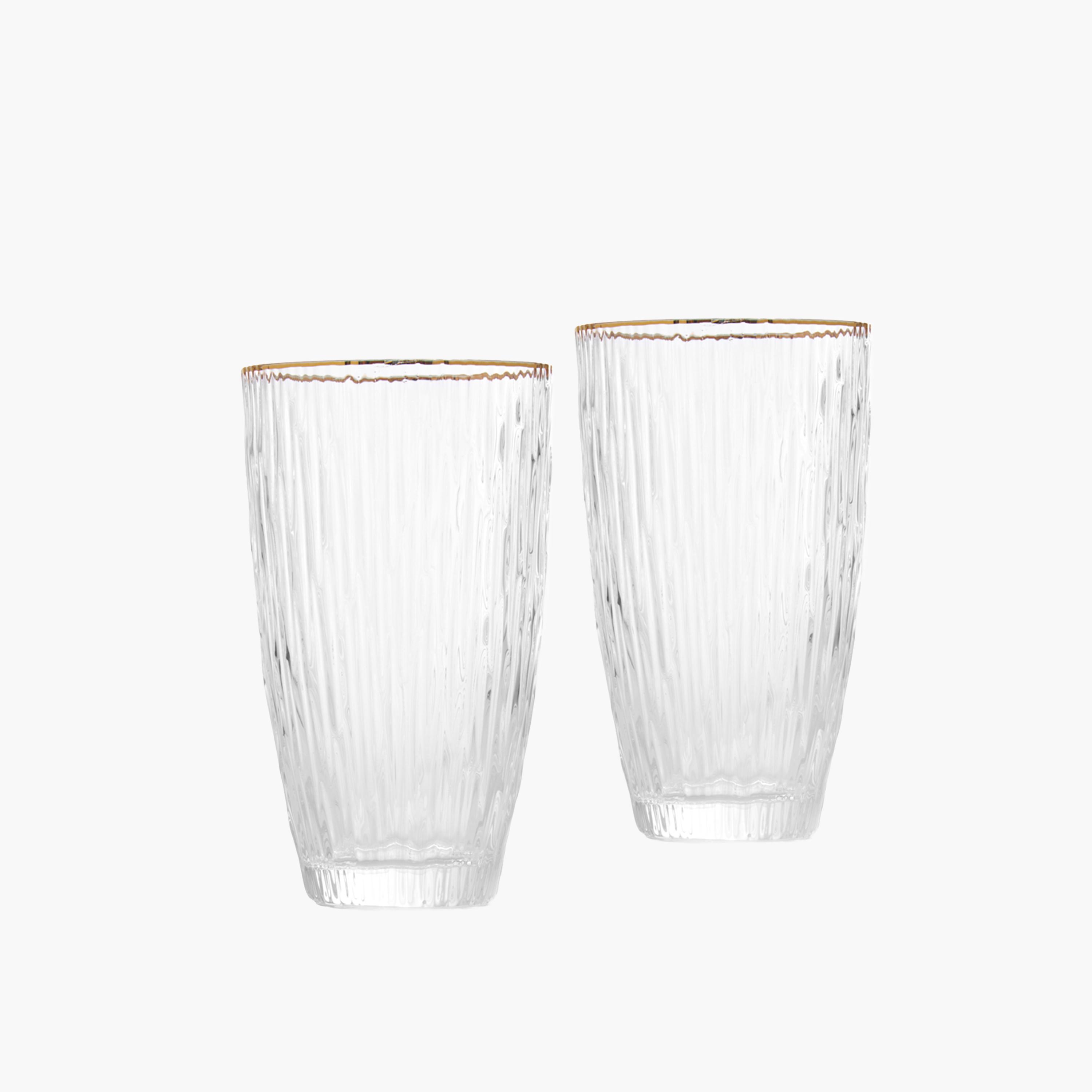 Textured Gold Rim Drinking Glasses-household-dining-glassware-drinkingglasses-image-2