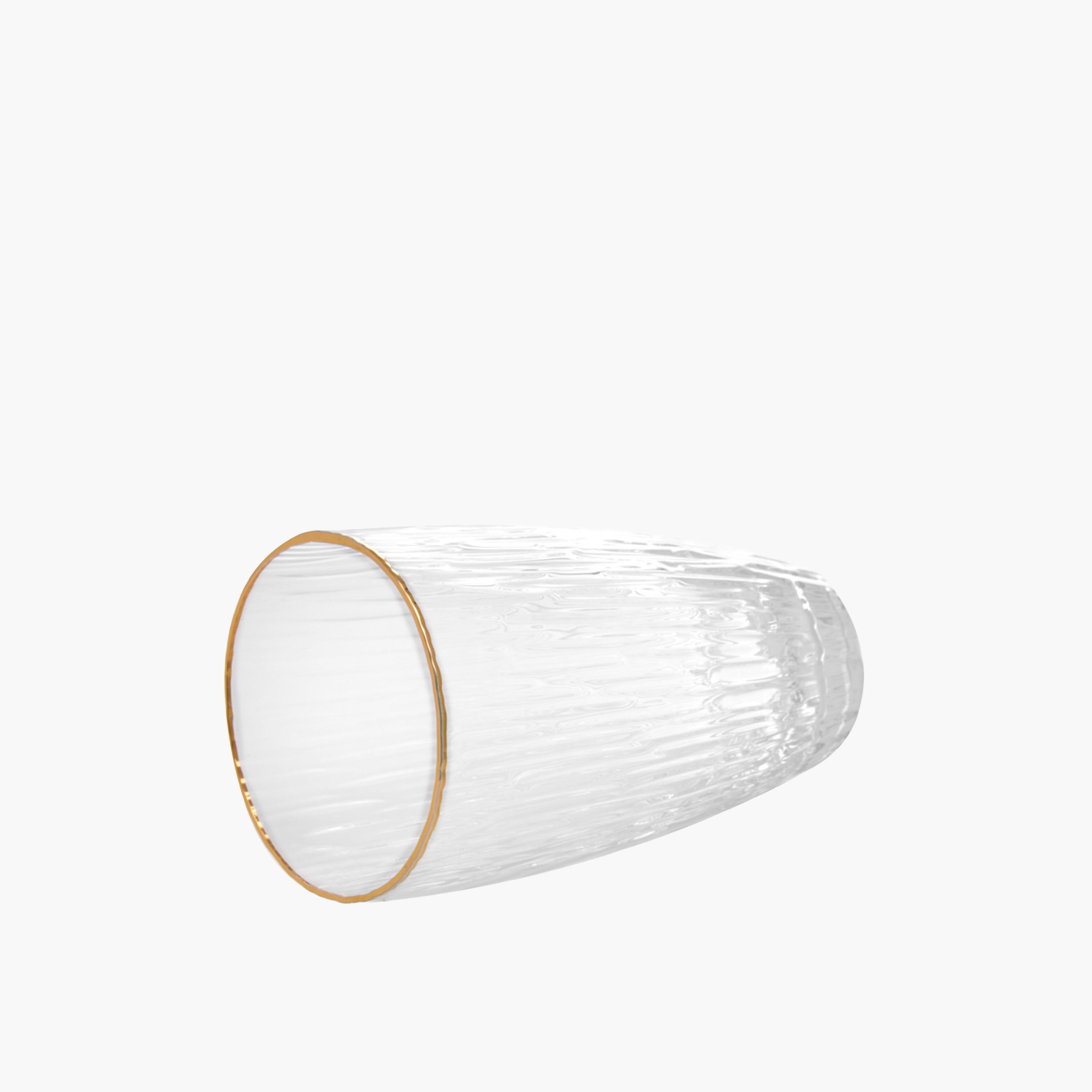 Textured Gold Rim Drinking Glasses-household-dining-glassware-drinkingglasses-image-3