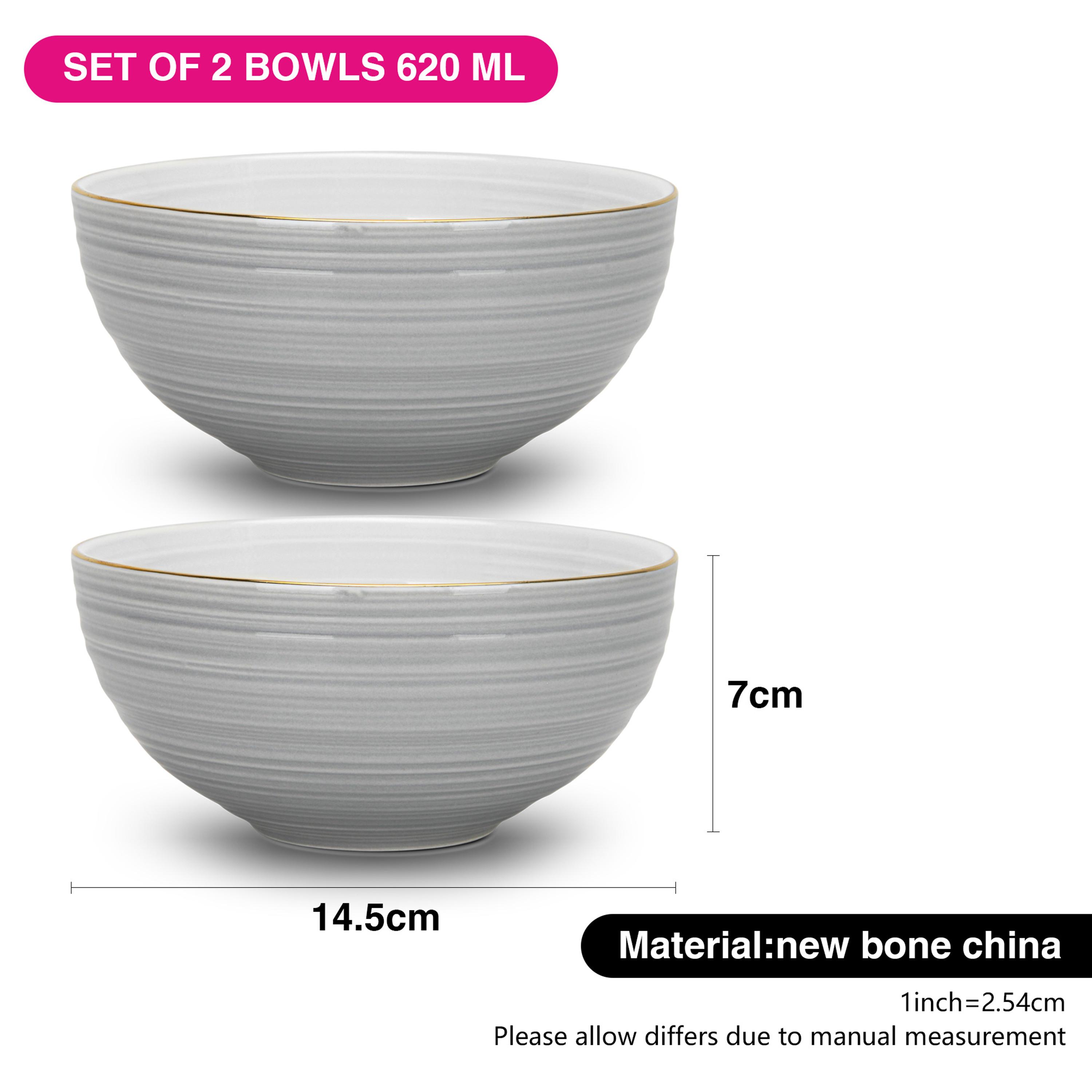 Textured Grey Bowls Gold Rim-household-dining-dinnerware-bowls-image-3