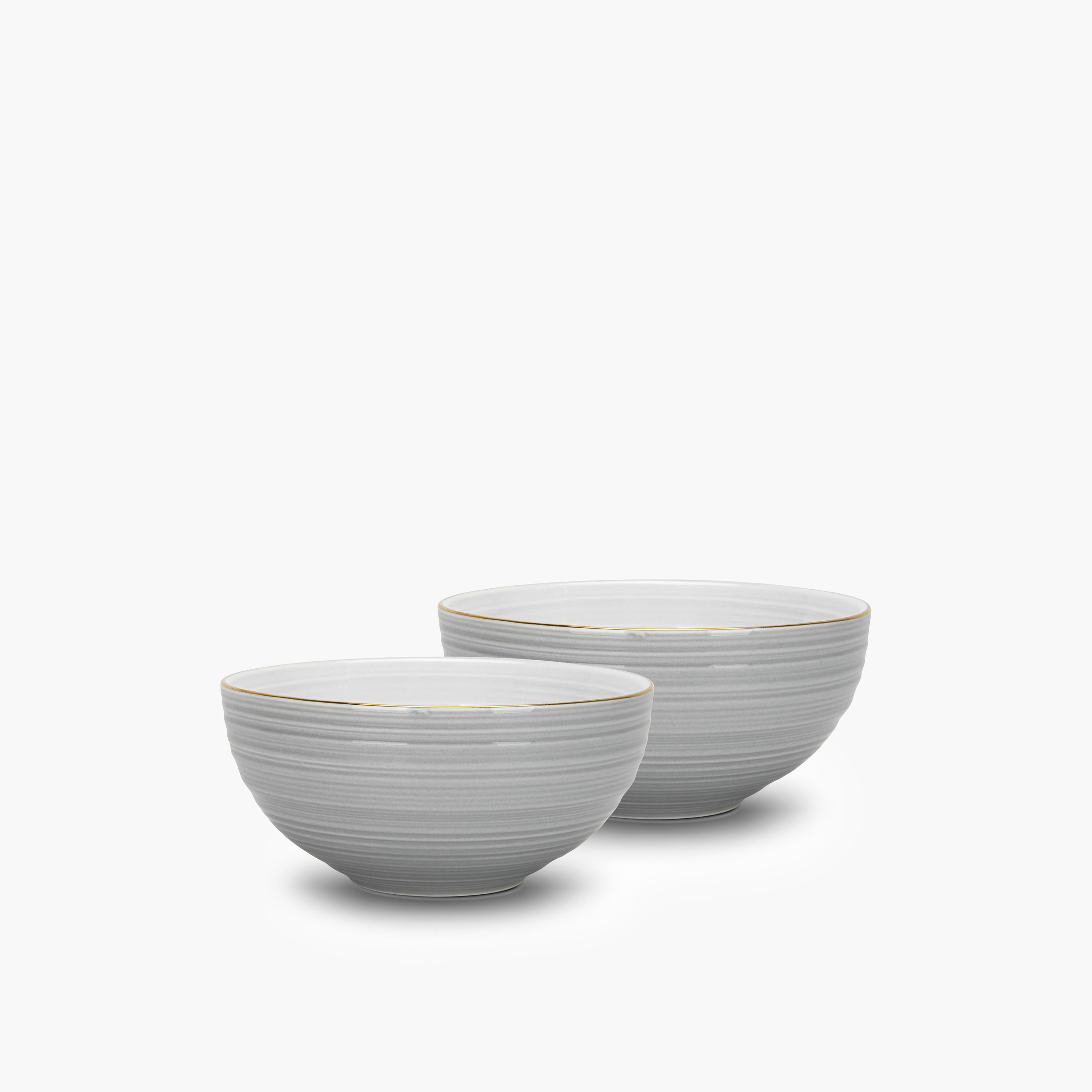 Textured Grey Bowls Gold Rim-household-dining-dinnerware-bowls-image-4
