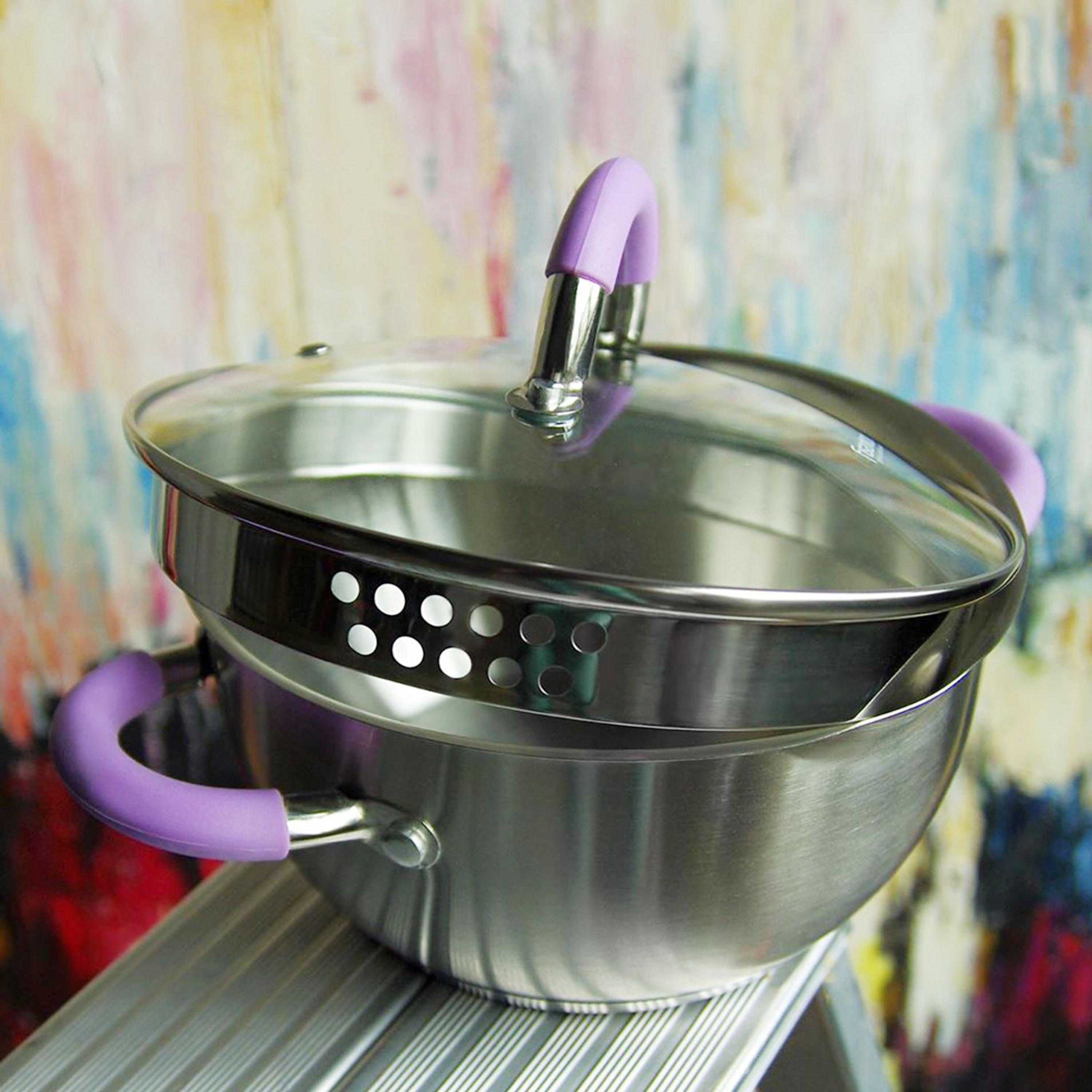 Stainless Steel Stockpot Strainer Lid-household-kitchen-cookware-potsandpans-image-2