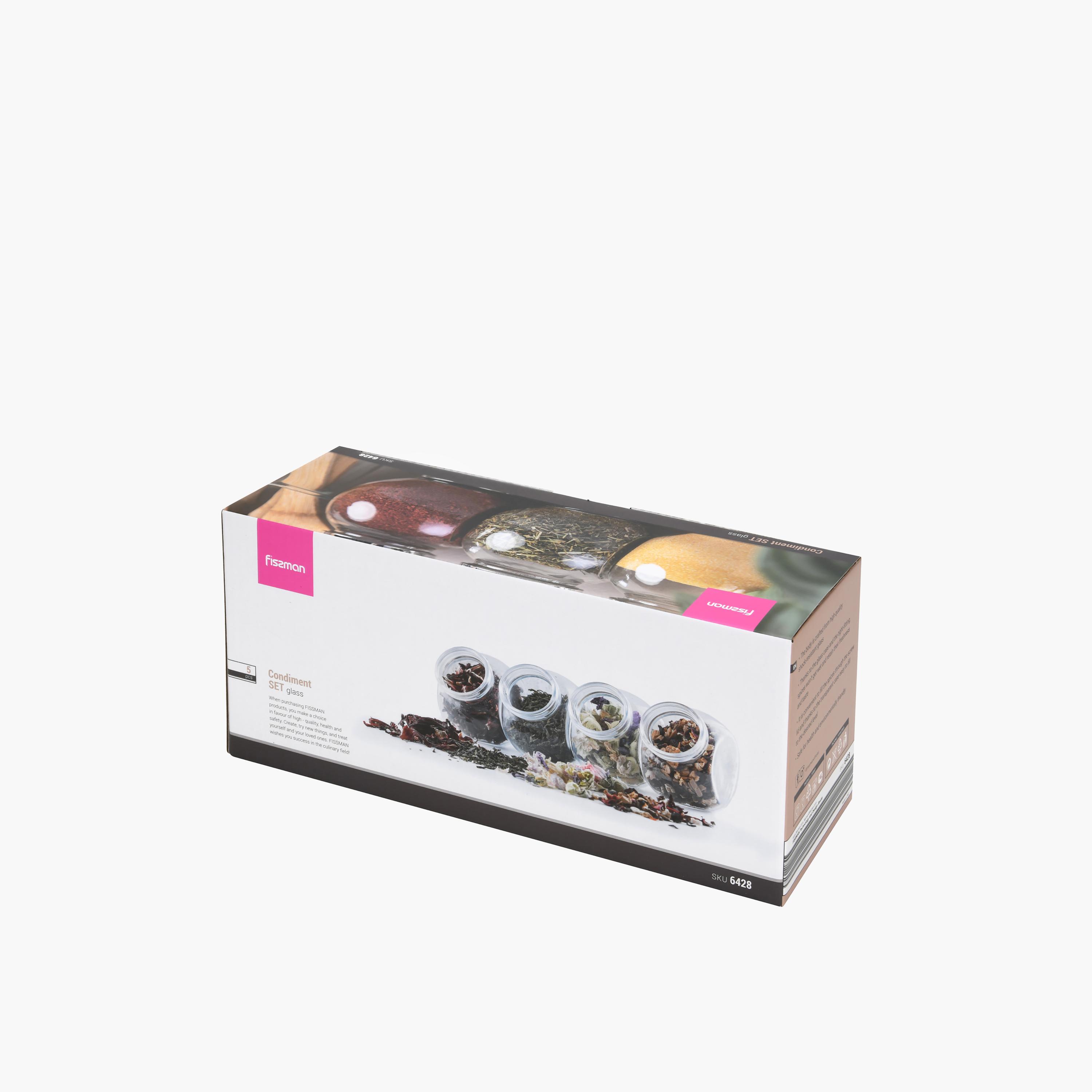 Four-Piece Glass Spice Jars with Rack-household-dining-drinkserveware-bottles-image-10