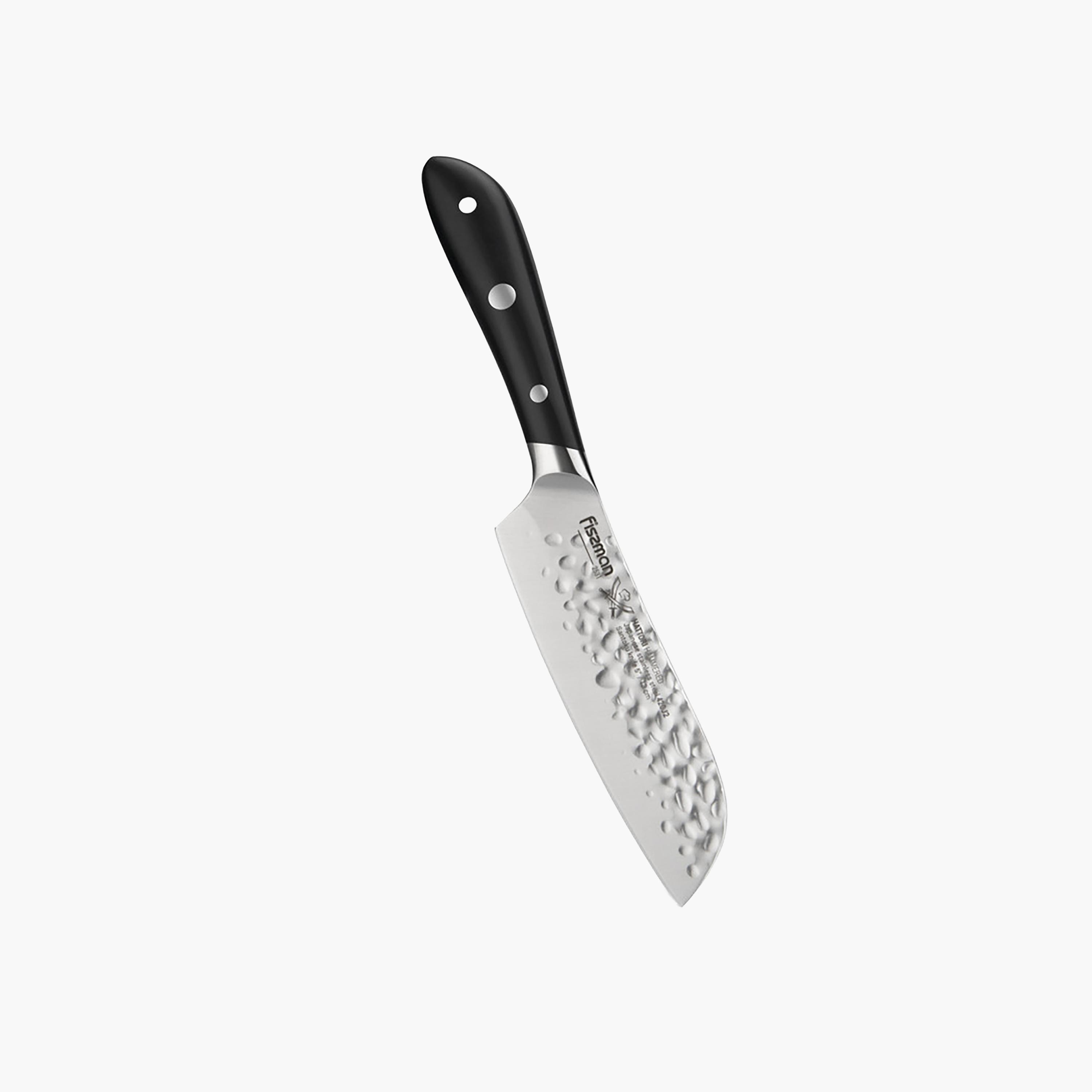 Hattori Santoku Knife Black Silver-household-kitchen-kitchentoolsandutensils-knives-image-1