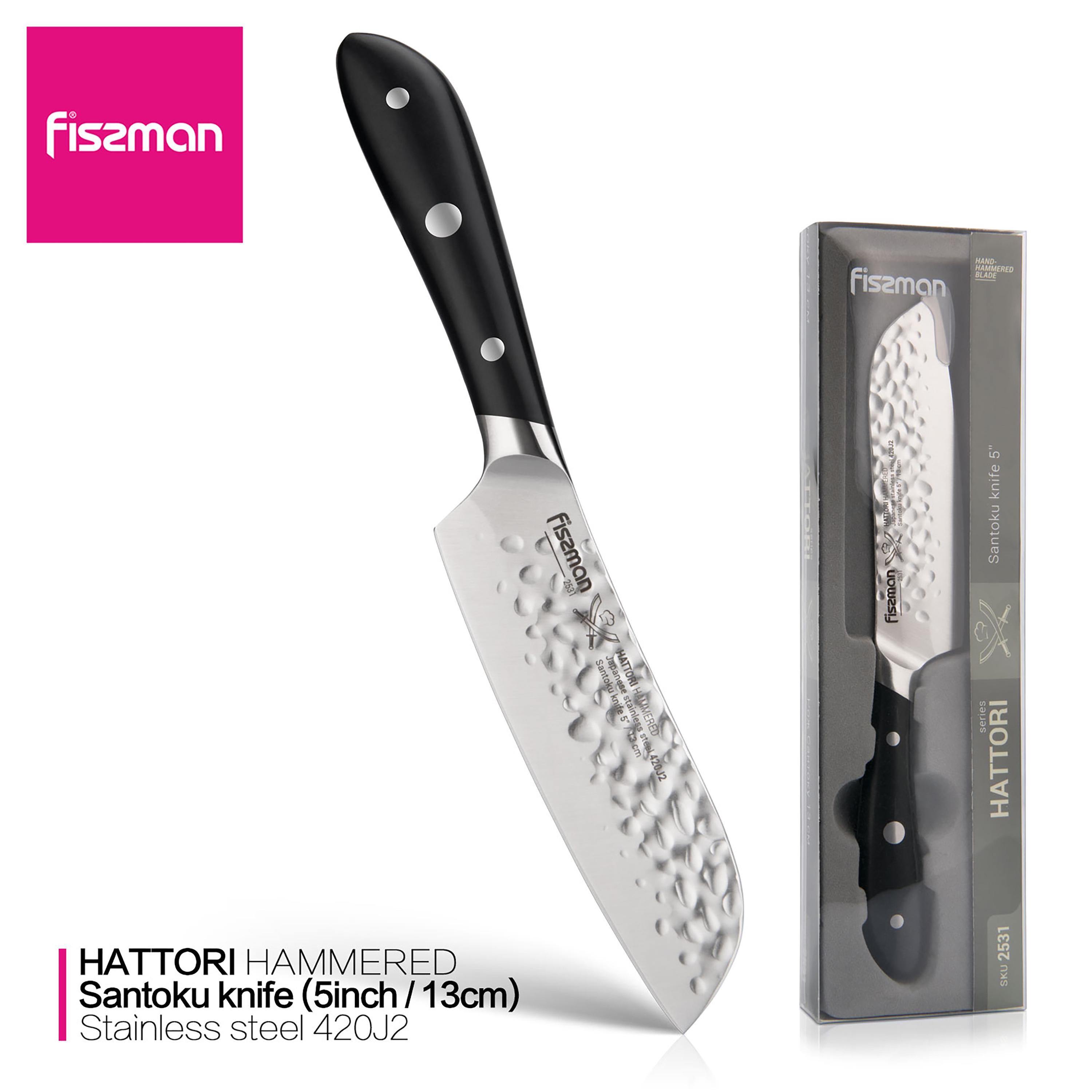 Hattori Santoku Knife Black Silver-household-kitchen-kitchentoolsandutensils-knives-image-2