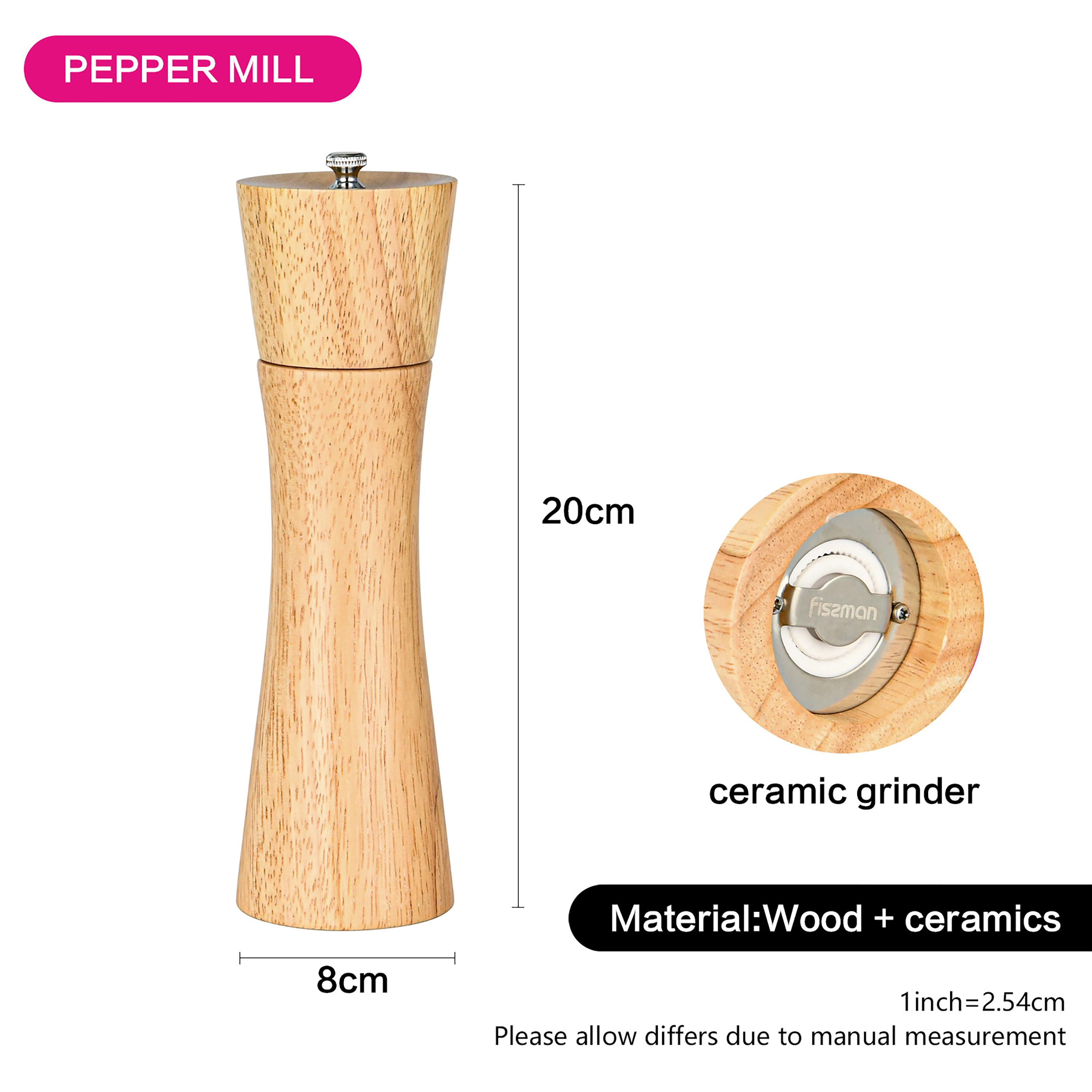 Wooden Hourglass Pepper Mill-household-dining-drinkserveware-bottles-image-3