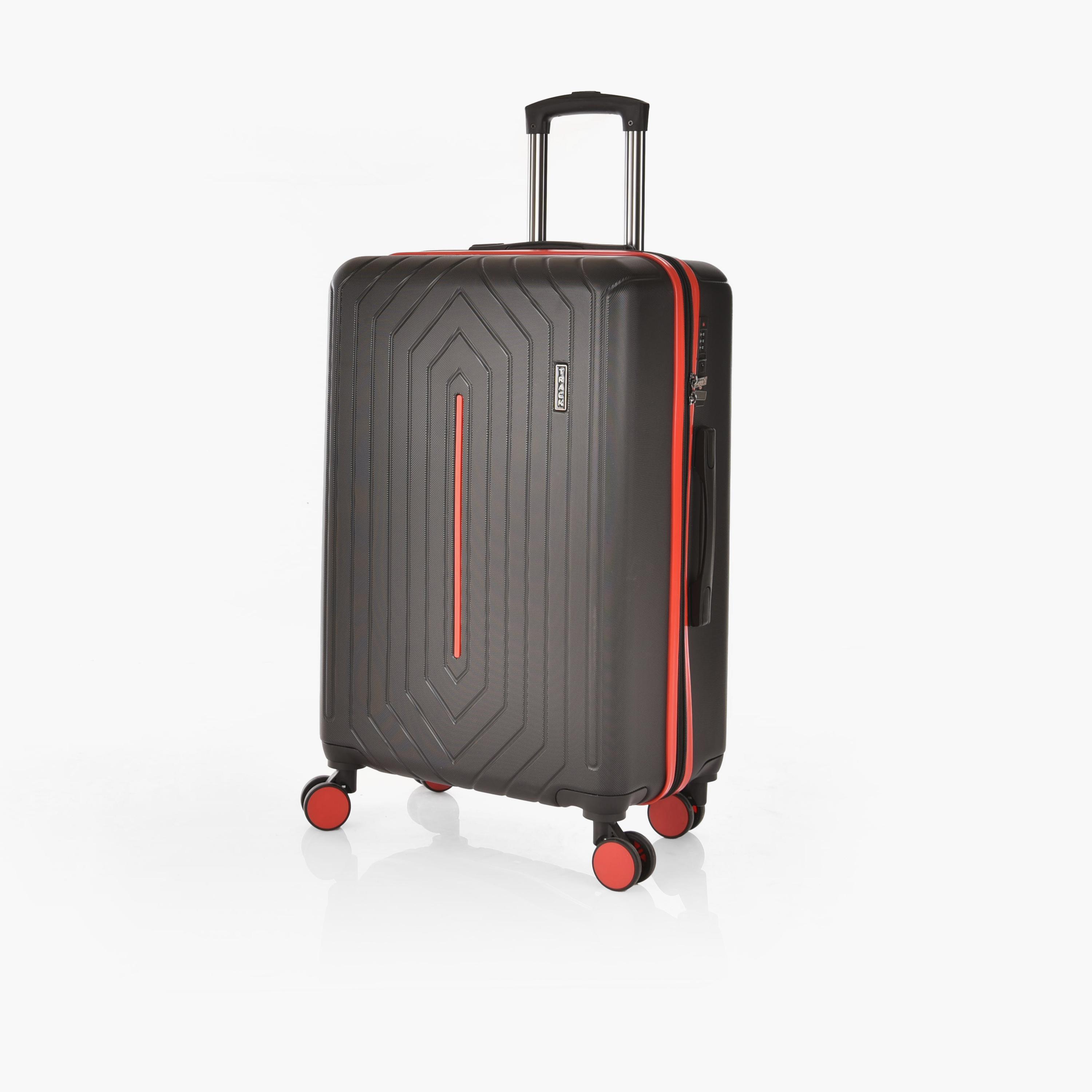 Track Set of 3 ABS Hard Sided 4-Wheeler Spinner Trolley Bag with Combination Lock-travel-luggagesandbags-luggage-image-5