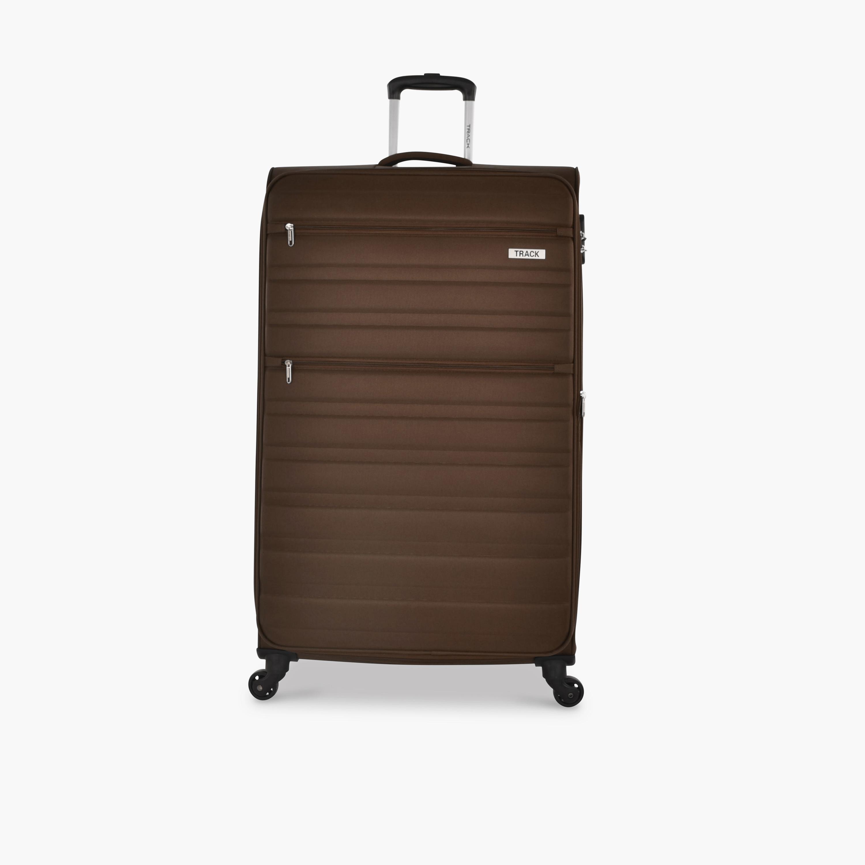 Track Set of 4 Polyester Soft Sided 4-Wheeler Spinner Trolley Bag with Combination Lock-travel-luggagesandbags-luggage-image-4