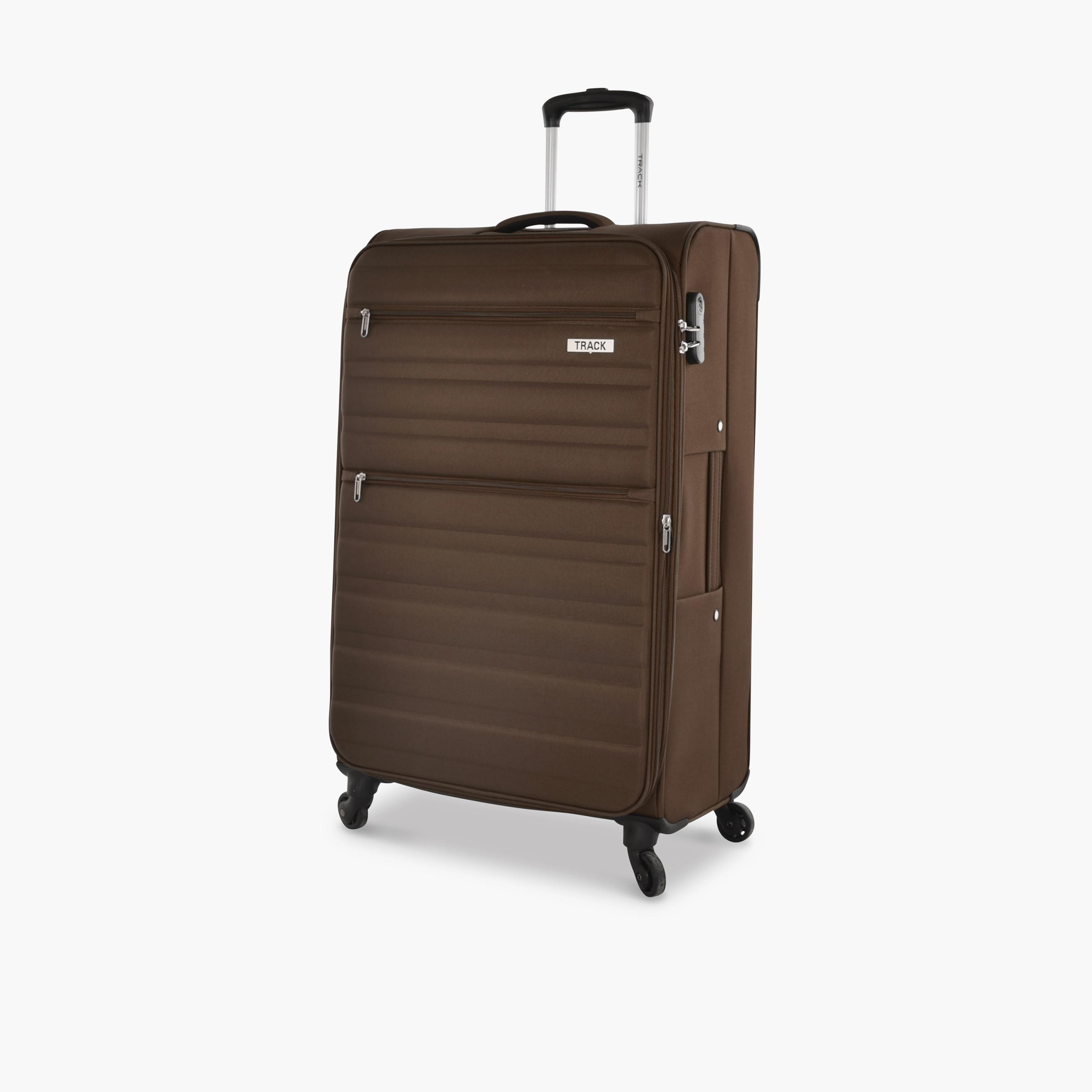 Track Set of 4 Polyester Soft Sided 4-Wheeler Spinner Trolley Bag with Combination Lock-travel-luggagesandbags-luggage-image-5