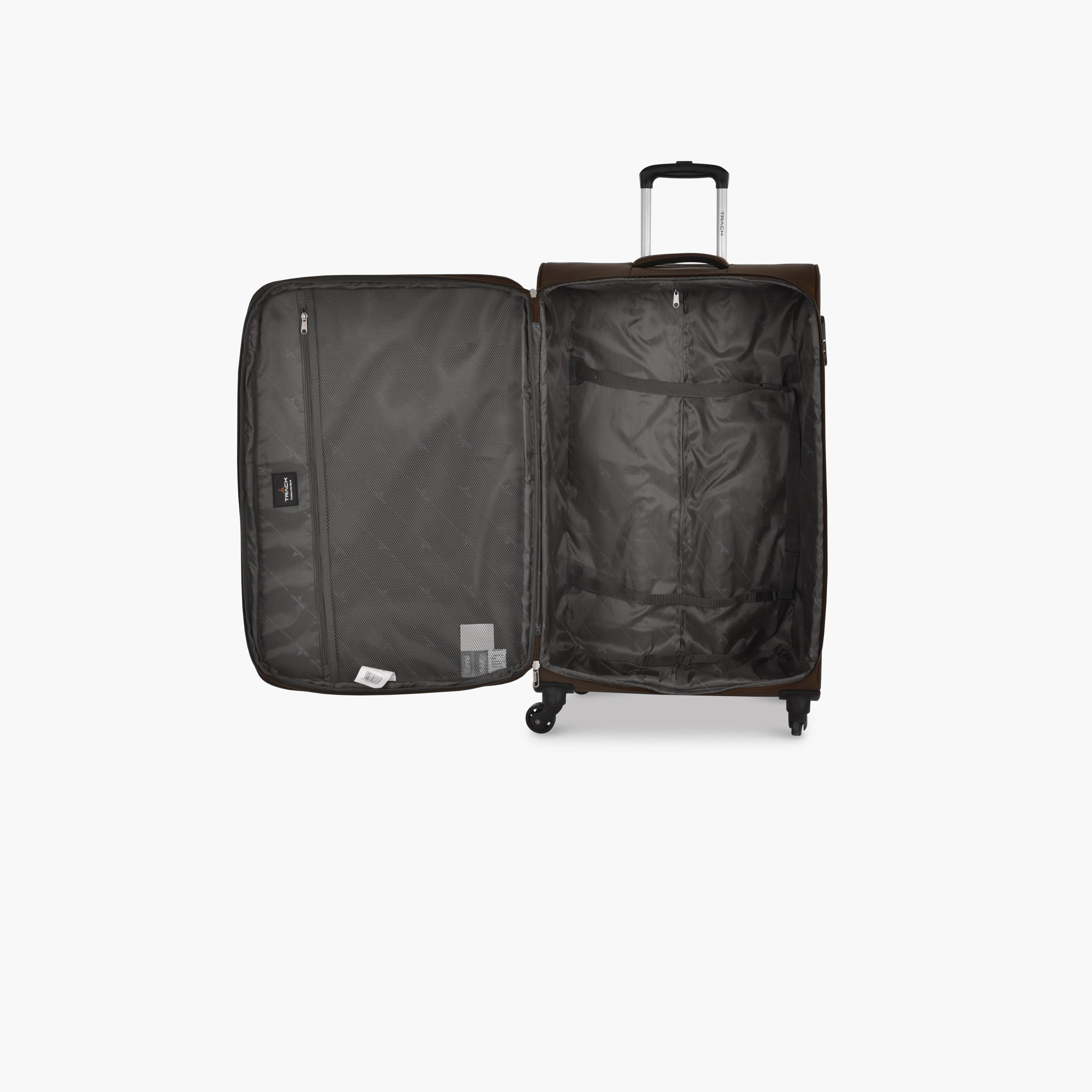 Track Set of 4 Polyester Soft Sided 4-Wheeler Spinner Trolley Bag with Combination Lock-travel-luggagesandbags-luggage-image-8