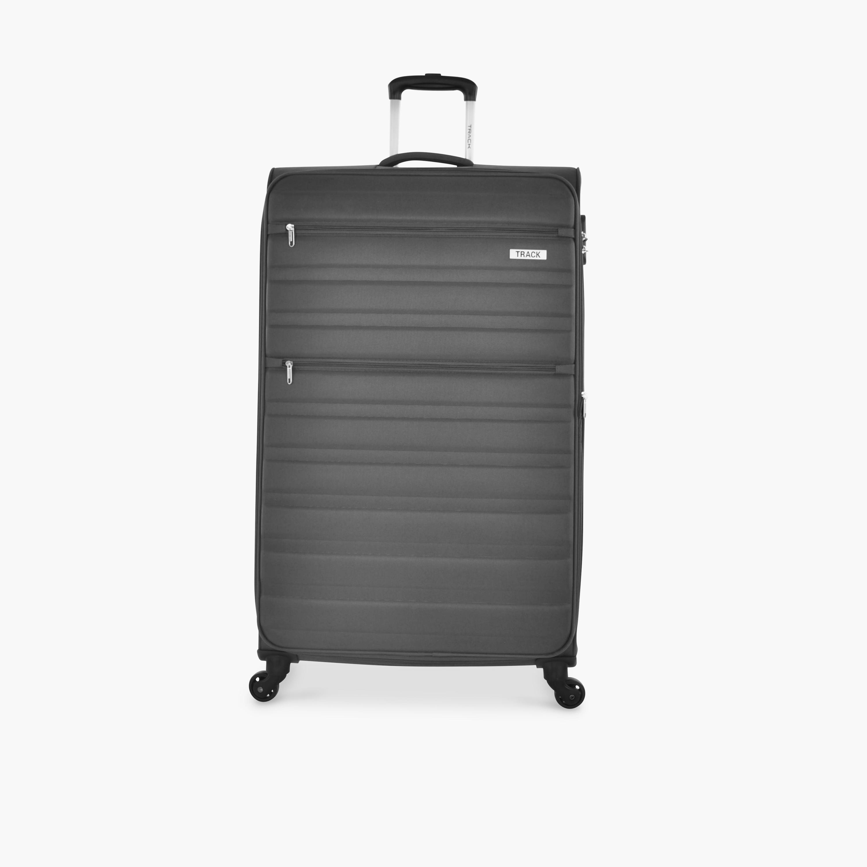Track Set of 4 Polyester Soft Sided 4-Wheeler Spinner Trolley Bag with Combination Lock-travel-luggagesandbags-luggage-image-4
