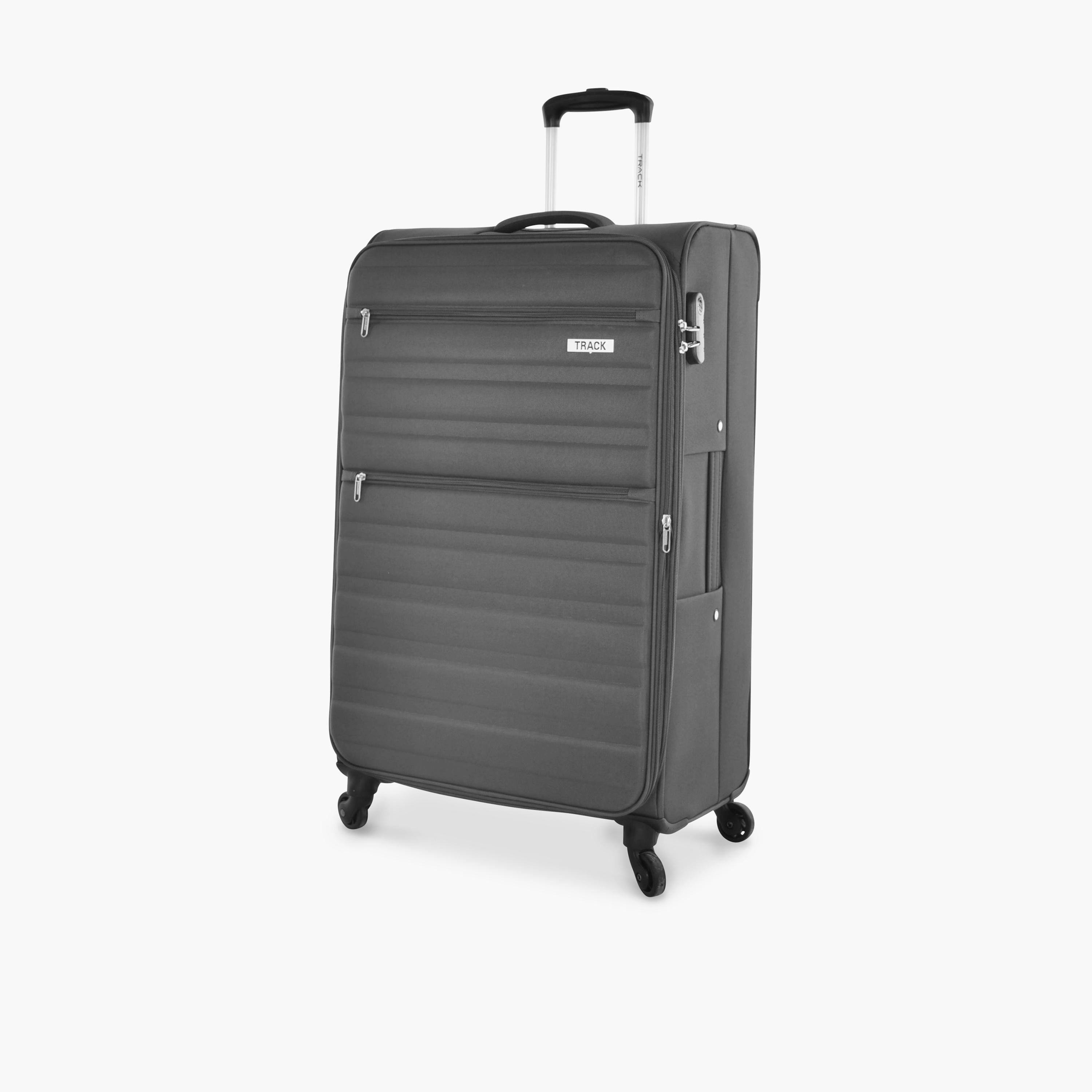 Track Set of 4 Polyester Soft Sided 4-Wheeler Spinner Trolley Bag with Combination Lock-travel-luggagesandbags-luggage-image-5