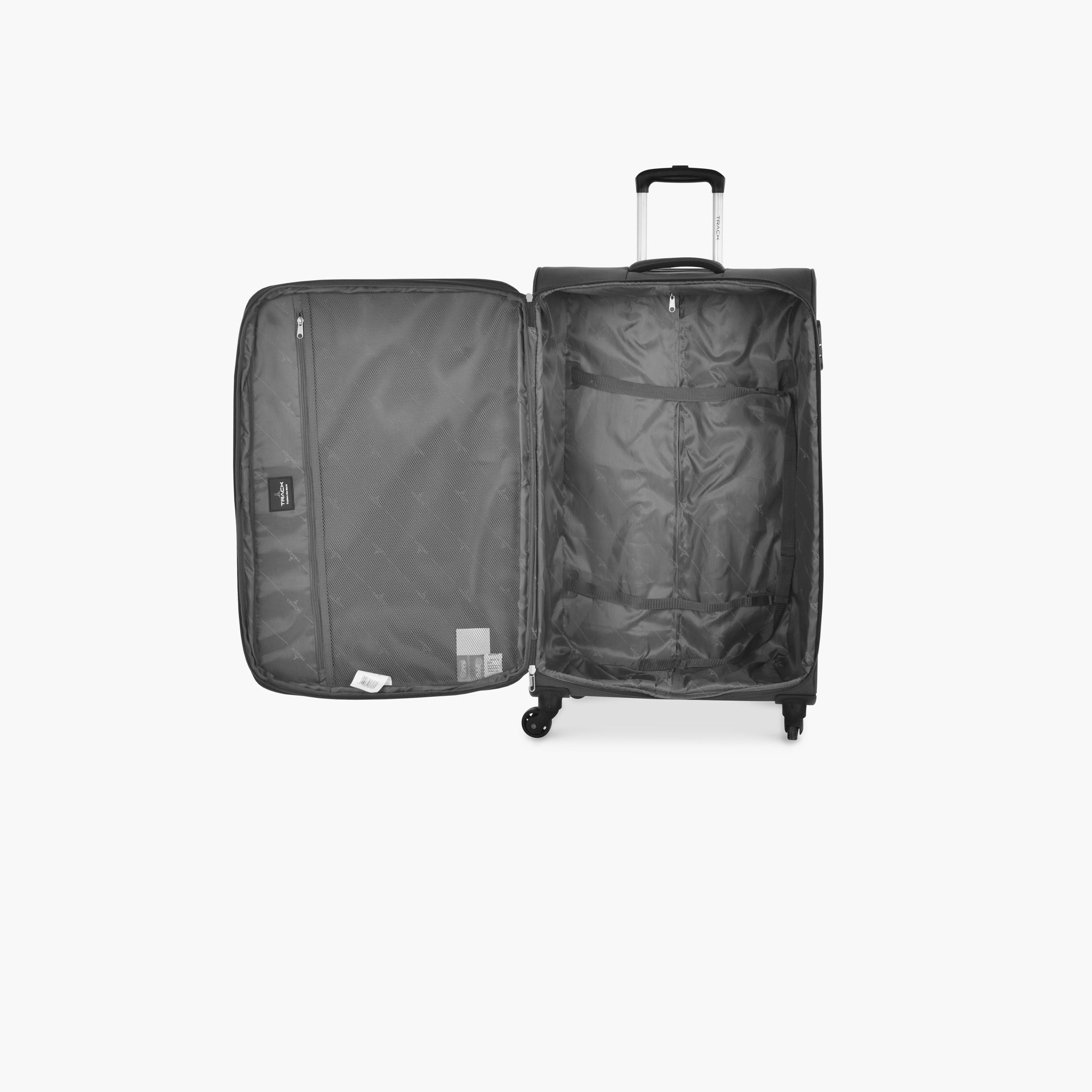 Track Set of 4 Polyester Soft Sided 4-Wheeler Spinner Trolley Bag with Combination Lock-travel-luggagesandbags-luggage-image-8