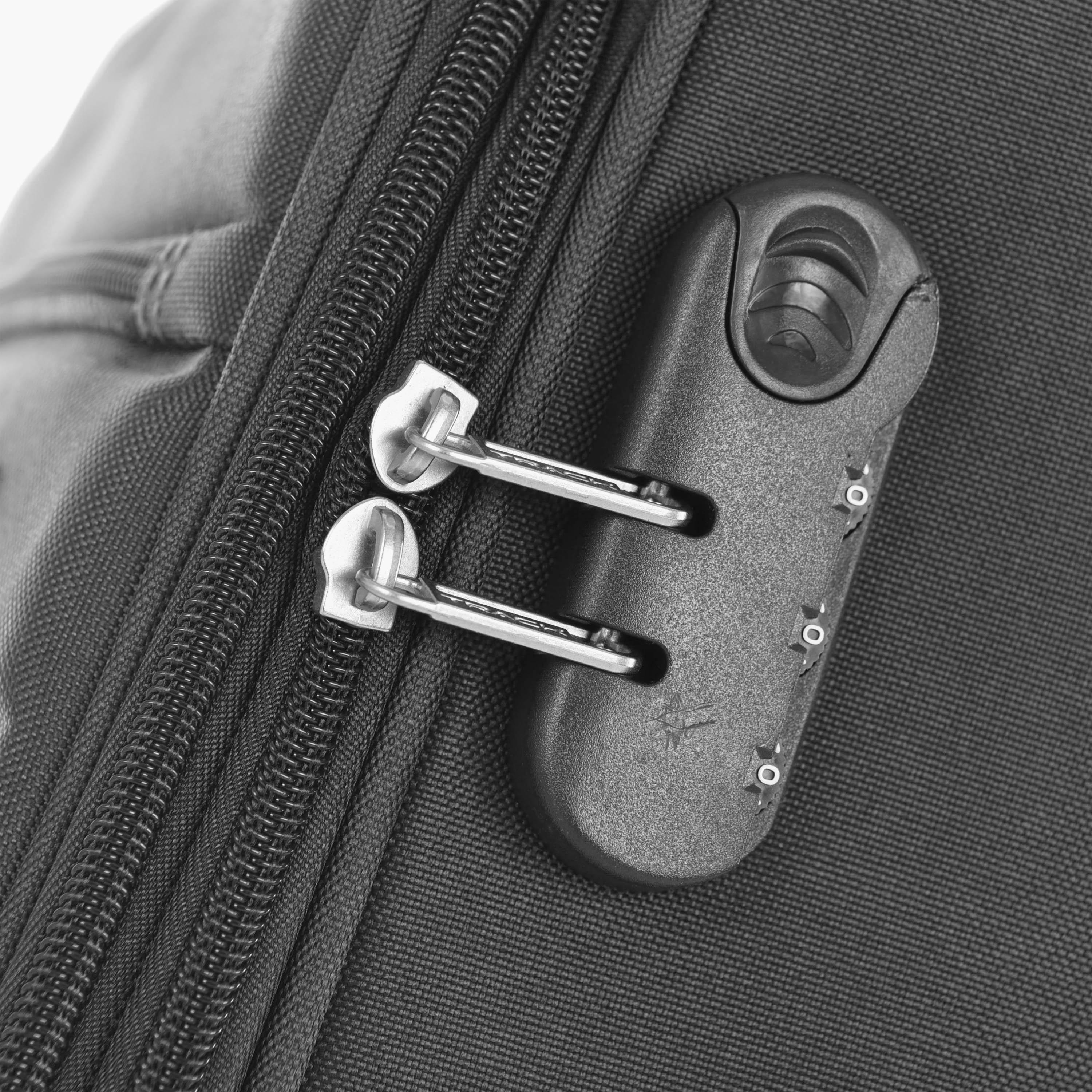 Track Set of 4 Polyester Soft Sided 4-Wheeler Spinner Trolley Bag with Combination Lock-travel-luggagesandbags-luggage-image-9