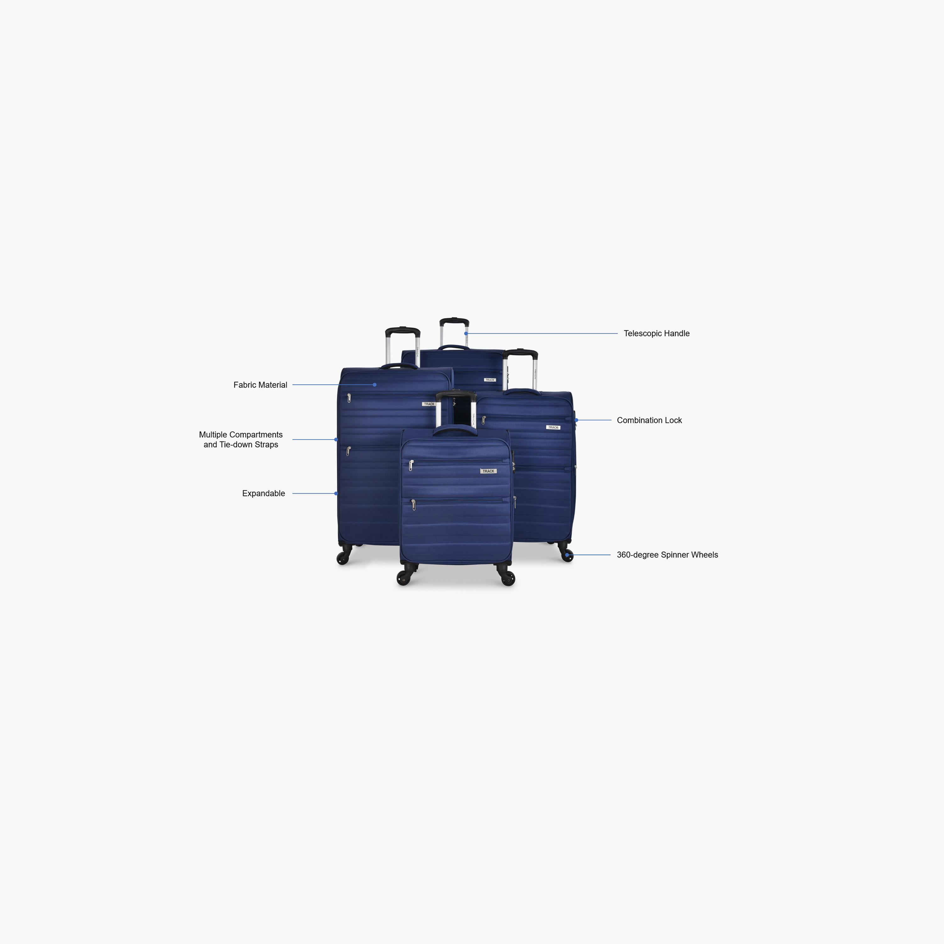 تراك - طقم  4 شنط بجوانب طرية من البوليستر وأربع عجلات دوارة مع قفل مركب-travel-luggagesandbags-luggage-image-2