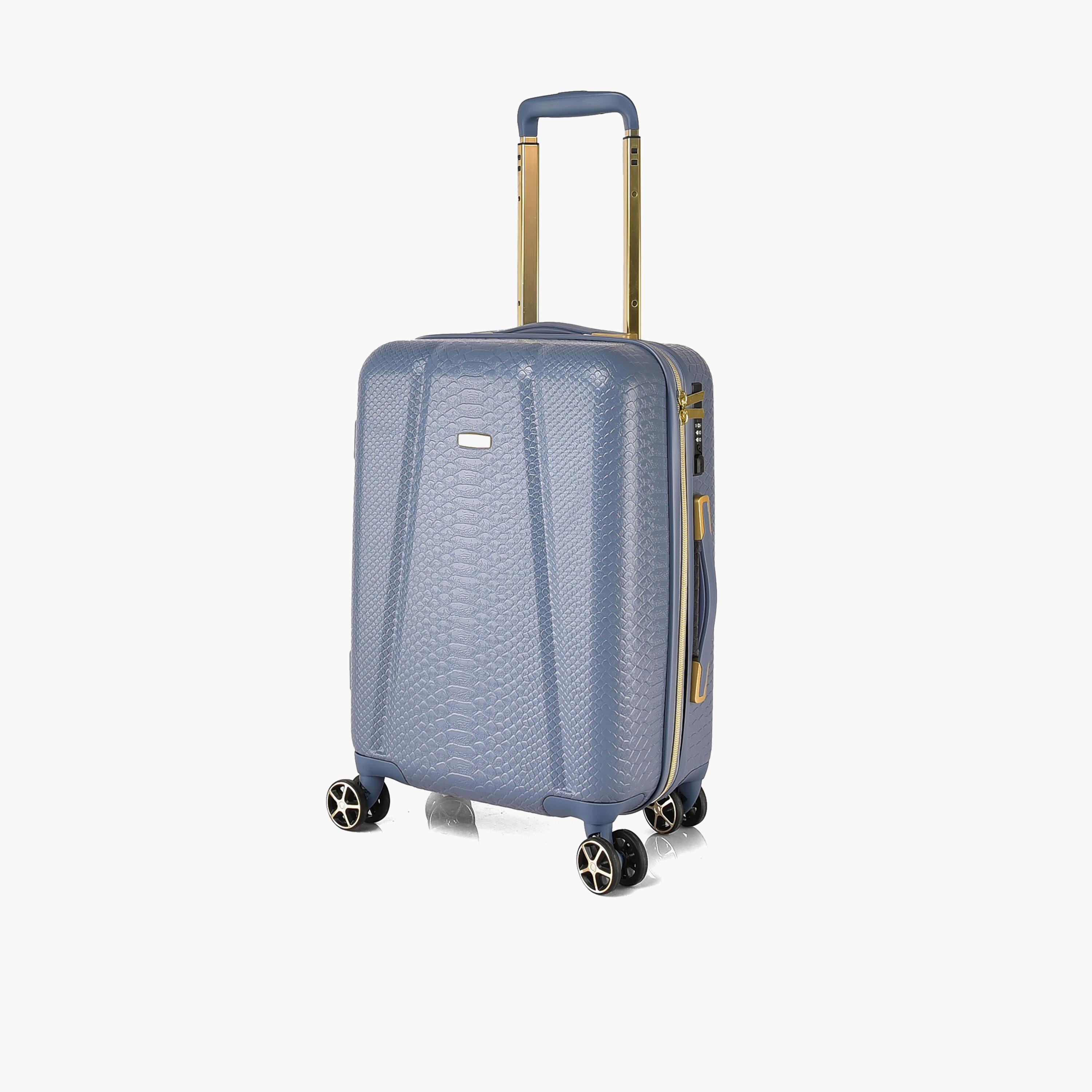 Track Set of 2 ABS Hard Sided 4-Wheeler Spinner Trolley Bag with Combination Lock-travel-luggagesandbags-luggage-image-5