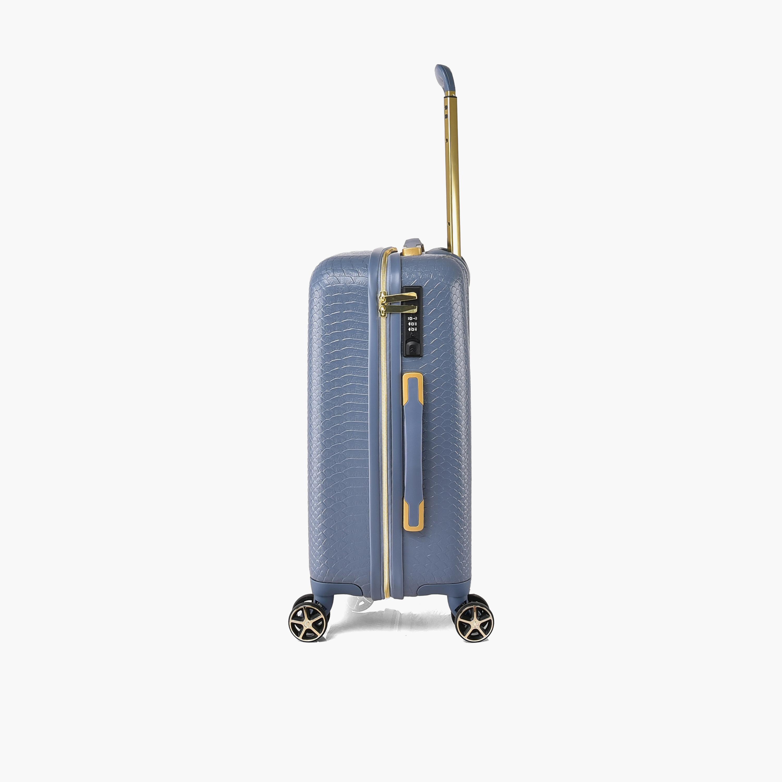 Track Set of 2 ABS Hard Sided 4-Wheeler Spinner Trolley Bag with Combination Lock-travel-luggagesandbags-luggage-image-6