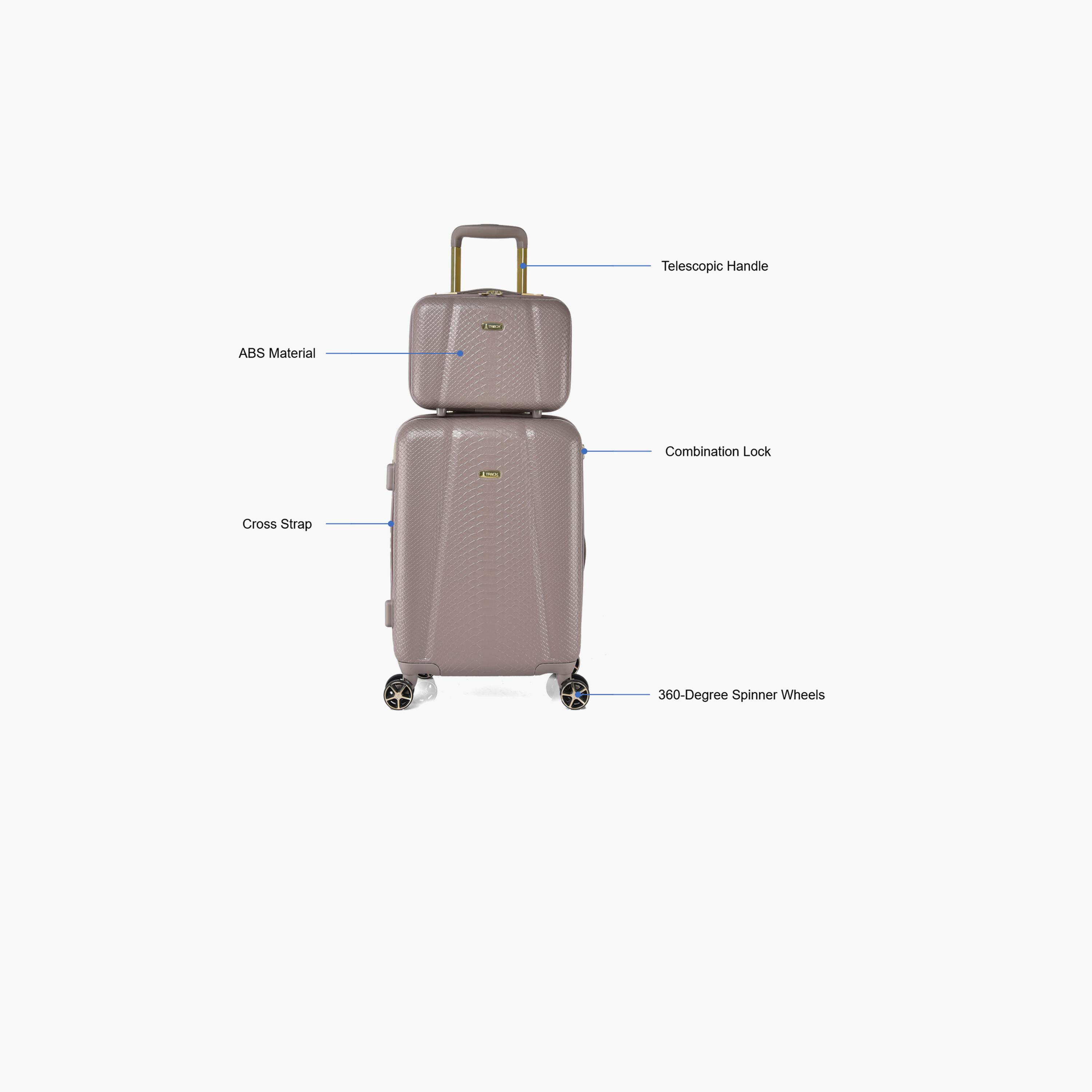 تراك - طقم  شنطتين بجوانب صلبة من مادة ABS وأربع عجلات دوارة  مع قفل مركب-travel-luggagesandbags-luggage-image-2