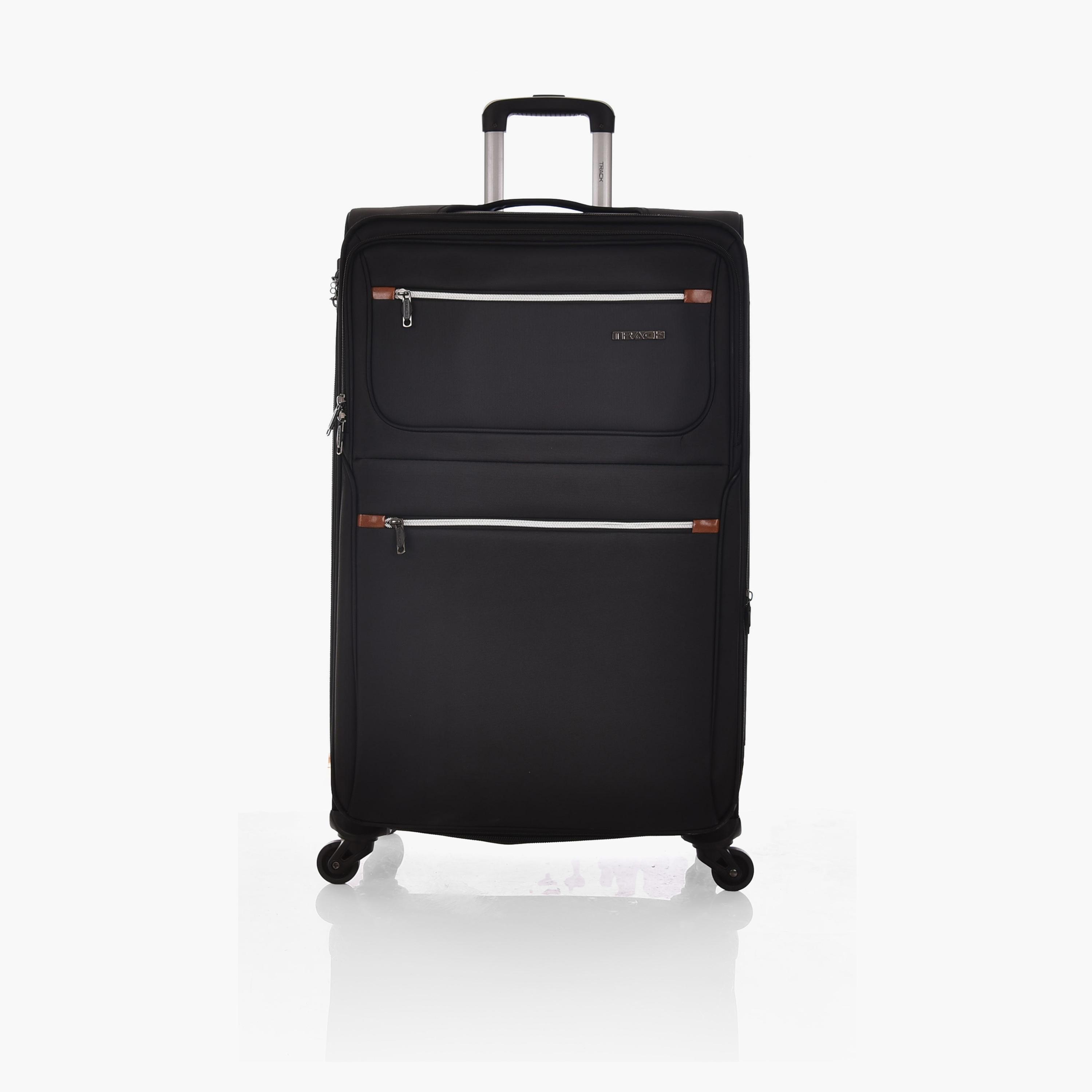 Track Set of 3 Polyester Soft Sided 4-Wheeler Spinner Trolley Bag with Combination Lock-travel-luggagesandbags-luggage-image-4