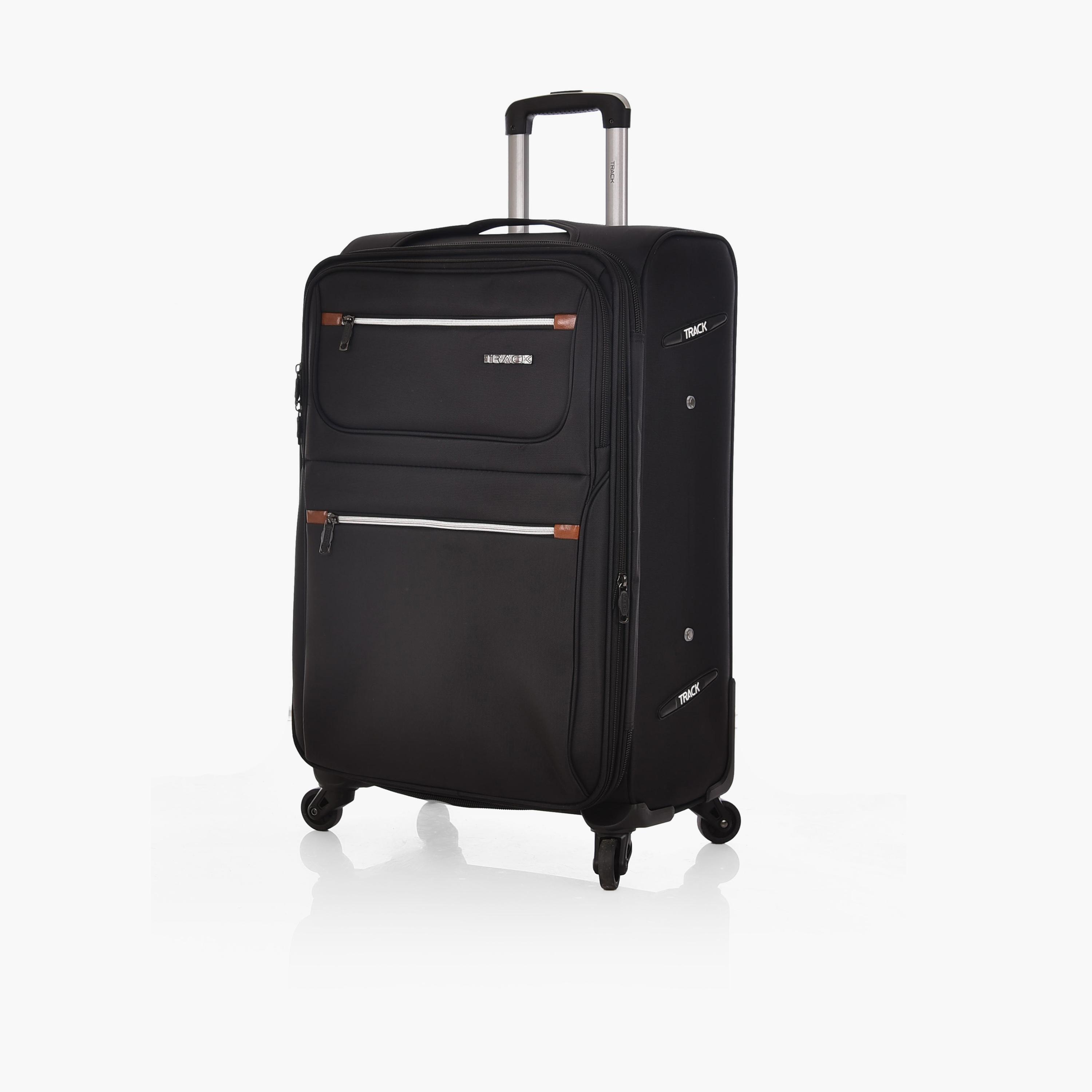 Track Set of 3 Polyester Soft Sided 4-Wheeler Spinner Trolley Bag with Combination Lock-travel-luggagesandbags-luggage-image-5