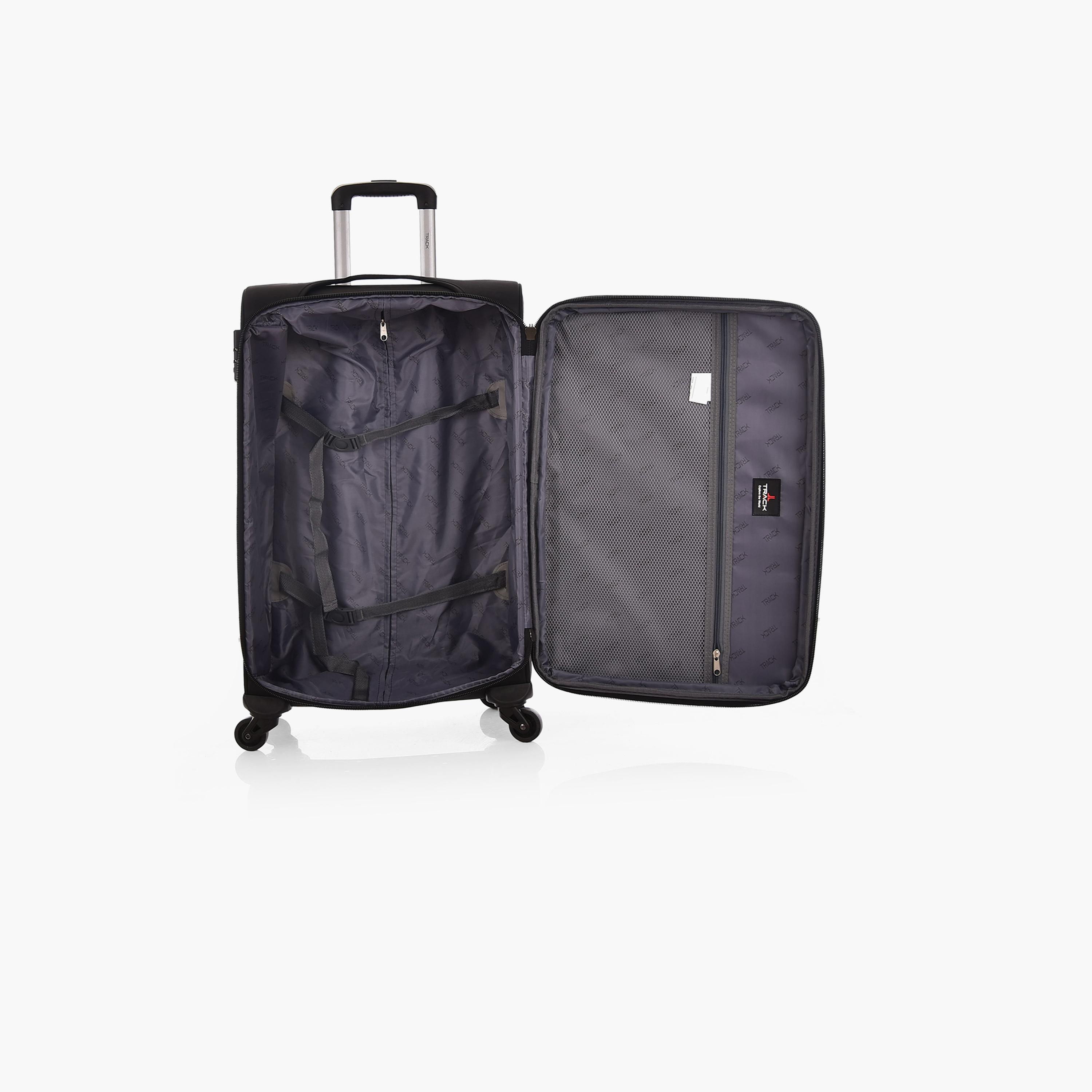 Track Set of 3 Polyester Soft Sided 4-Wheeler Spinner Trolley Bag with Combination Lock-travel-luggagesandbags-luggage-image-8
