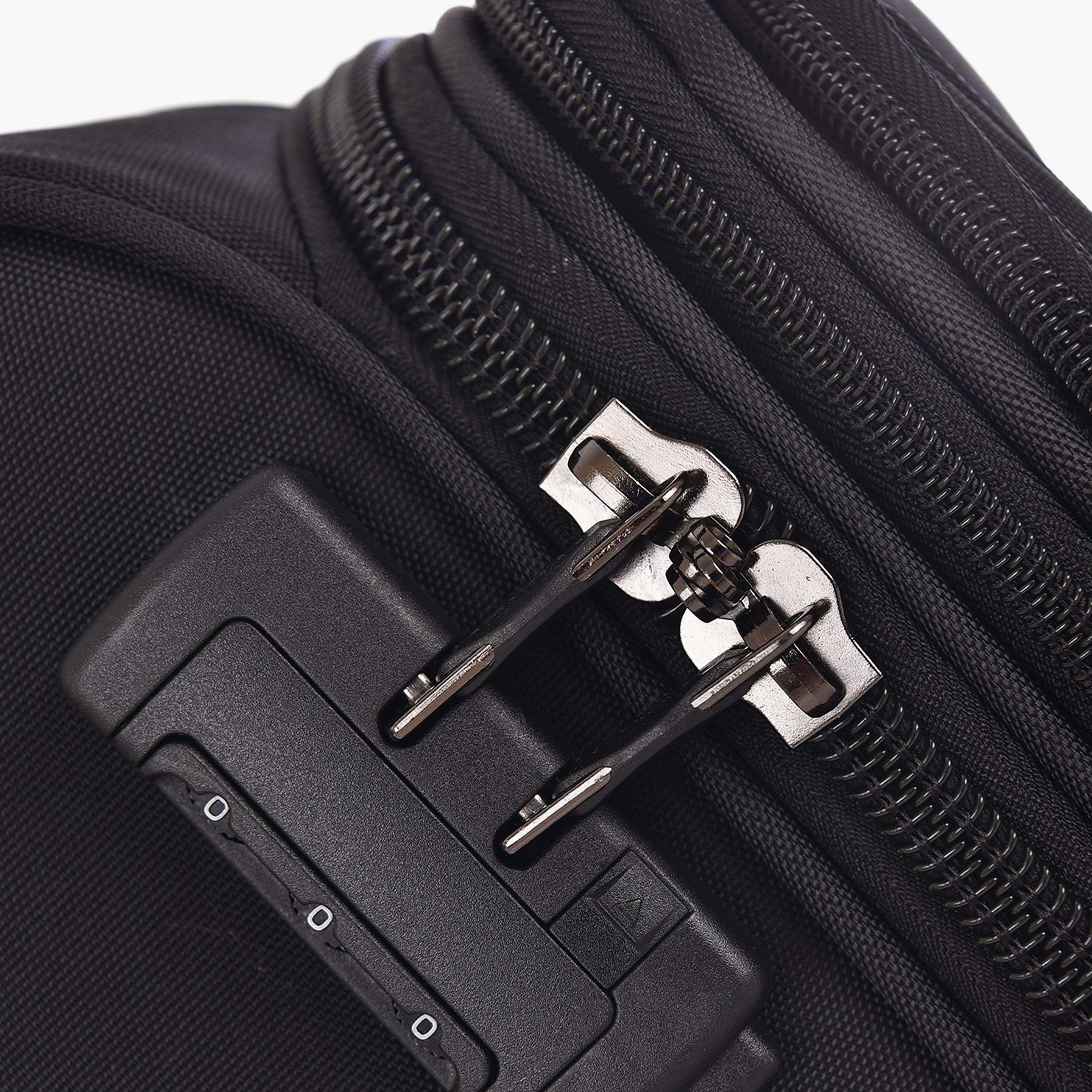 Track Set of 3 Polyester Soft Sided 4-Wheeler Spinner Trolley Bag with Combination Lock-travel-luggagesandbags-luggage-image-9