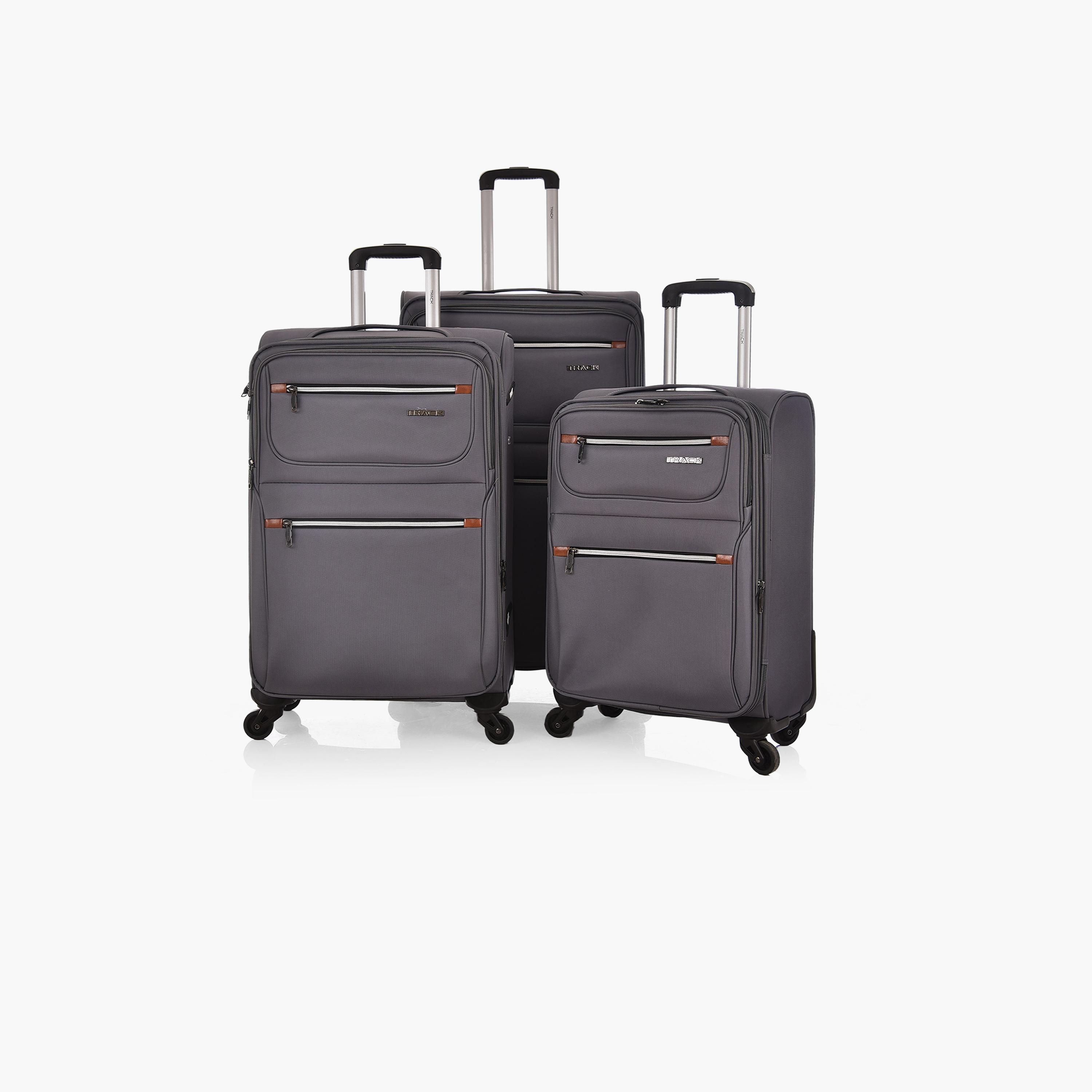 تراك - طقم  3 شنط بجوانب طرية من البوليستر وأربع عجلات دوارة  مع قفل مركب-travel-luggagesandbags-luggage-image-1