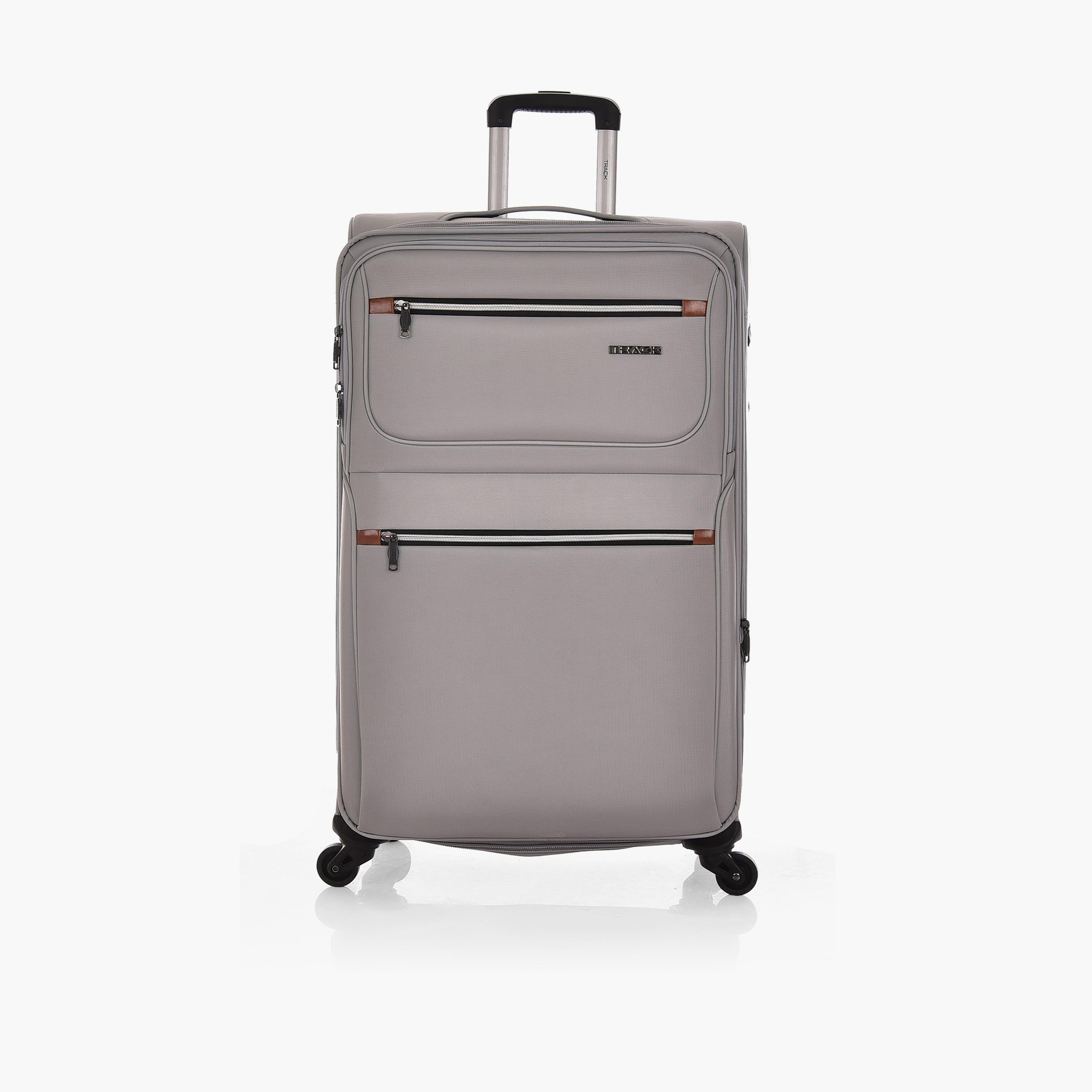 Track Set of 3 Polyester Soft Sided 4-Wheeler Spinner Trolley Bag with Combination Lock-travel-luggagesandbags-luggage-image-4