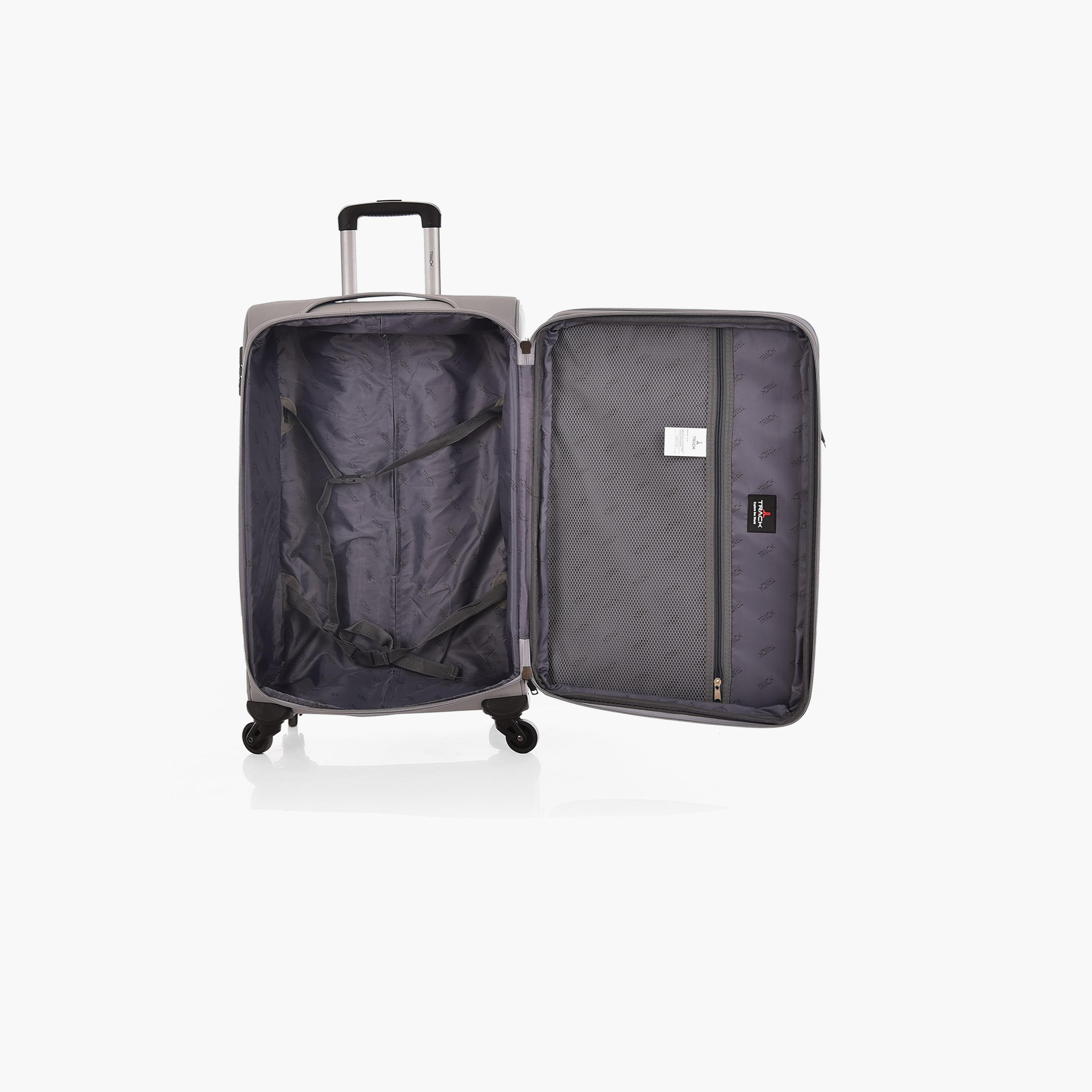Track Set of 3 Polyester Soft Sided 4-Wheeler Spinner Trolley Bag with Combination Lock-travel-luggagesandbags-luggage-image-8