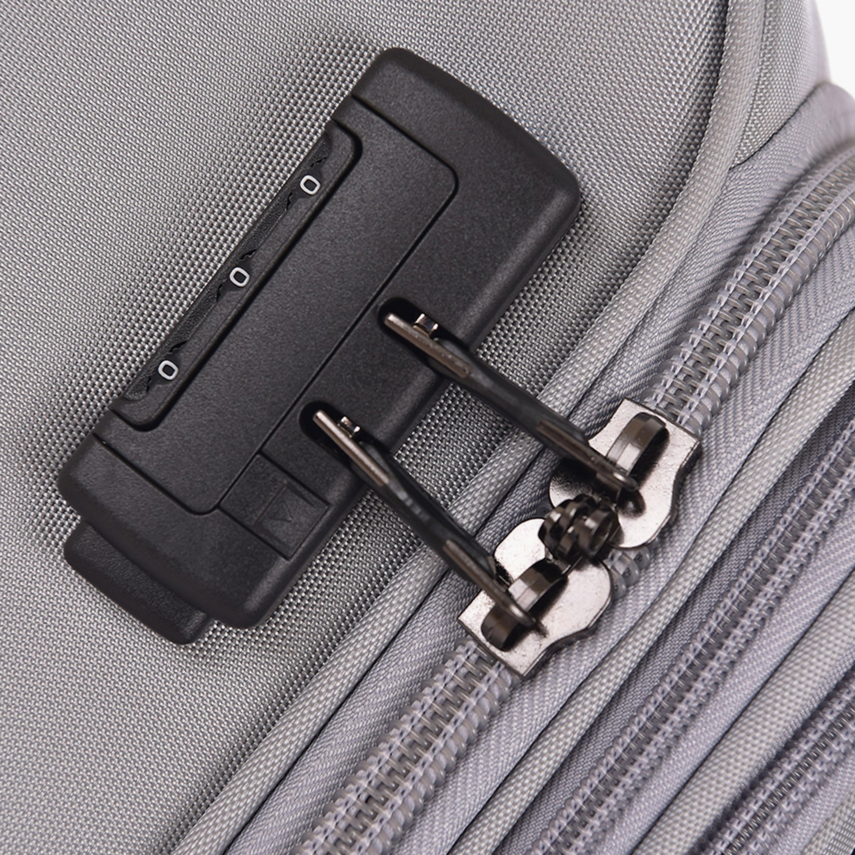 Track Set of 3 Polyester Soft Sided 4-Wheeler Spinner Trolley Bag with Combination Lock-travel-luggagesandbags-luggage-image-9