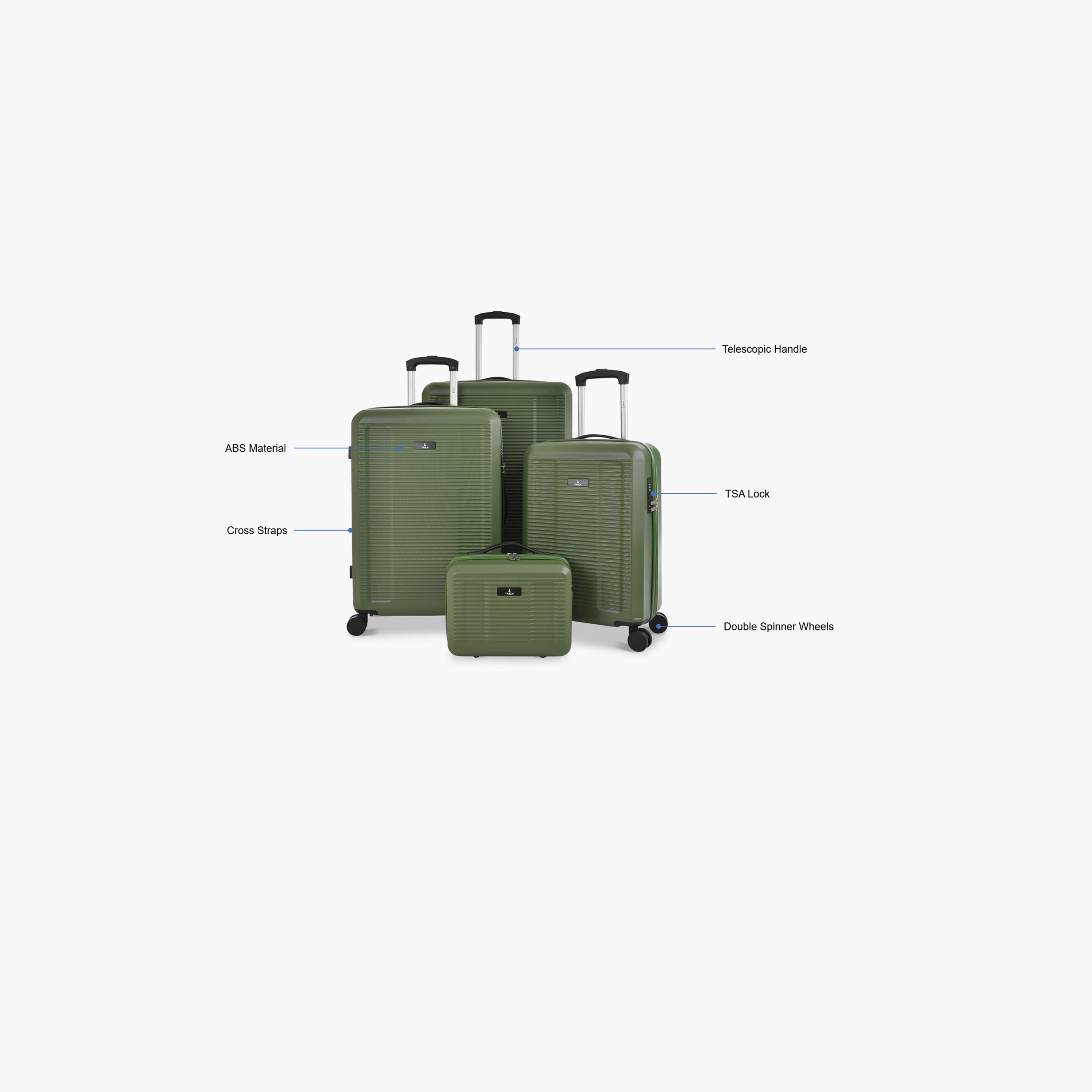 تراك - طقم  4 شنط بجوانب صلبة من مادة ABS وأربع عجلات دوارة مع قفل مركب-travel-luggagesandbags-luggage-image-2