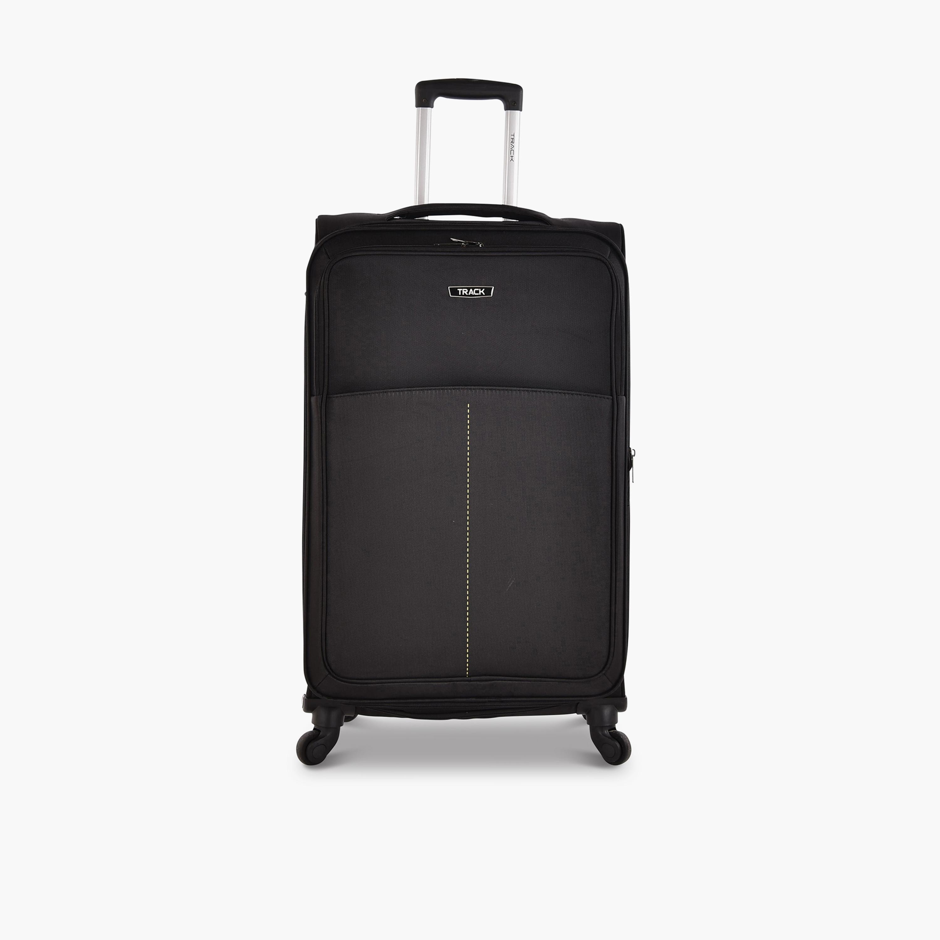 Track Set of 3 Polyester Soft Sided 4-Wheeler Spinner Trolley Bag with Combination Lock-travel-luggagesandbags-luggage-image-4